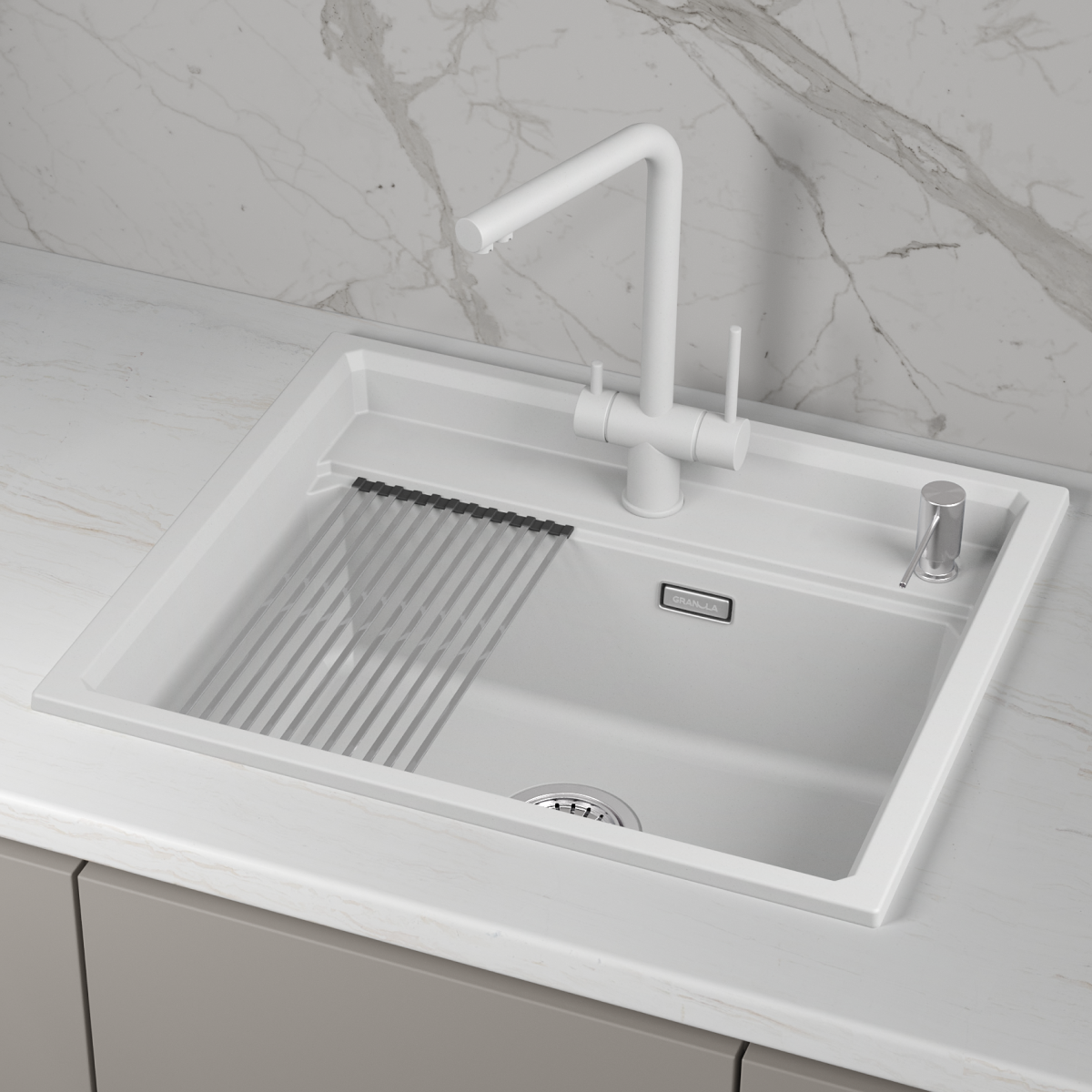 Кухонная мойка GRANULA кварц (6003i, АРКТИК) - фото 3
