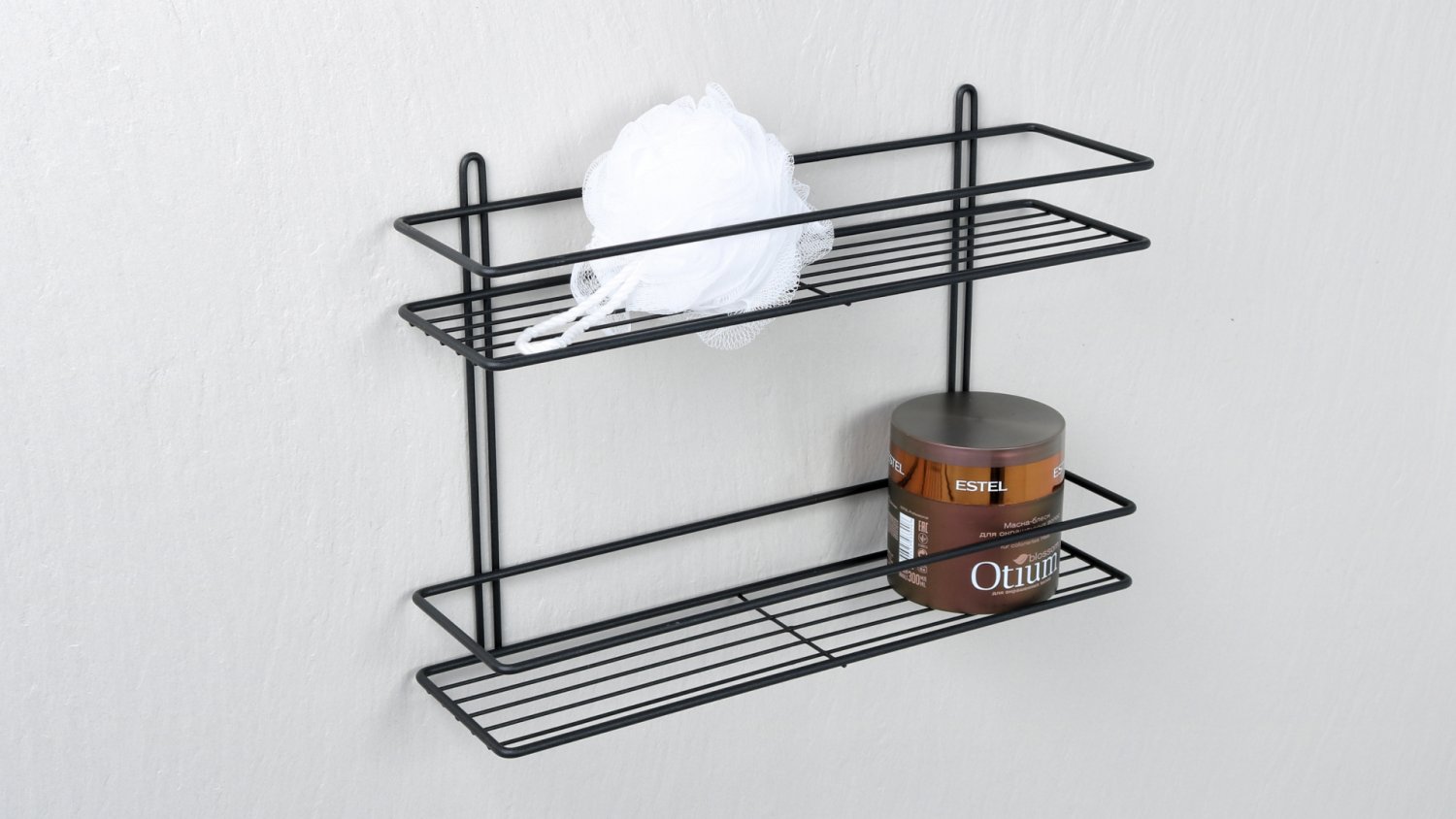 Полка Fixsen прямая двухэтажная черная (FX-730B-2) - фото 2