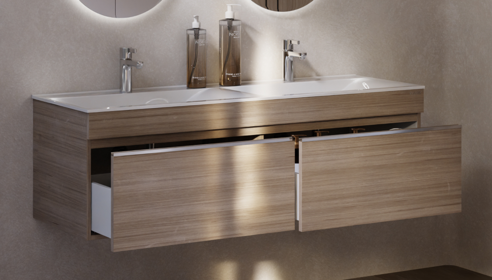 Тумба подвесная Velvex Pulsus 140 дуб сонома под раковину rkPUL.140-81 (Pulsus) (tp.PUL.PUL.140.2Y дуб сонома) - фото 3