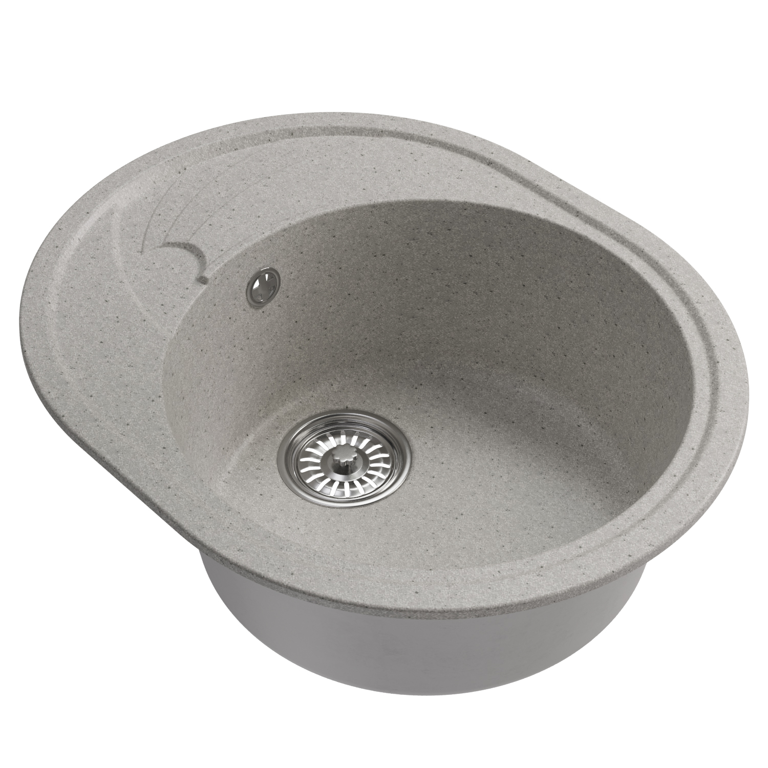 Мойка MIXLINE ML-GM17 овальная с крылом  серая (310) 580*470*180мм NEW (551940)