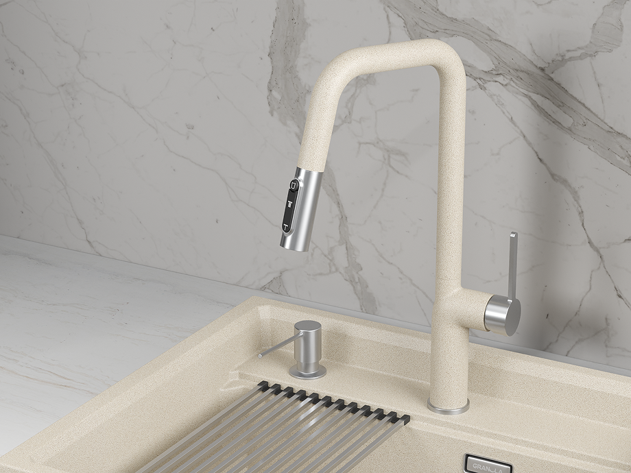 Смеситель для кухни GRANULA (9011, ПИРИТ) - фото 2