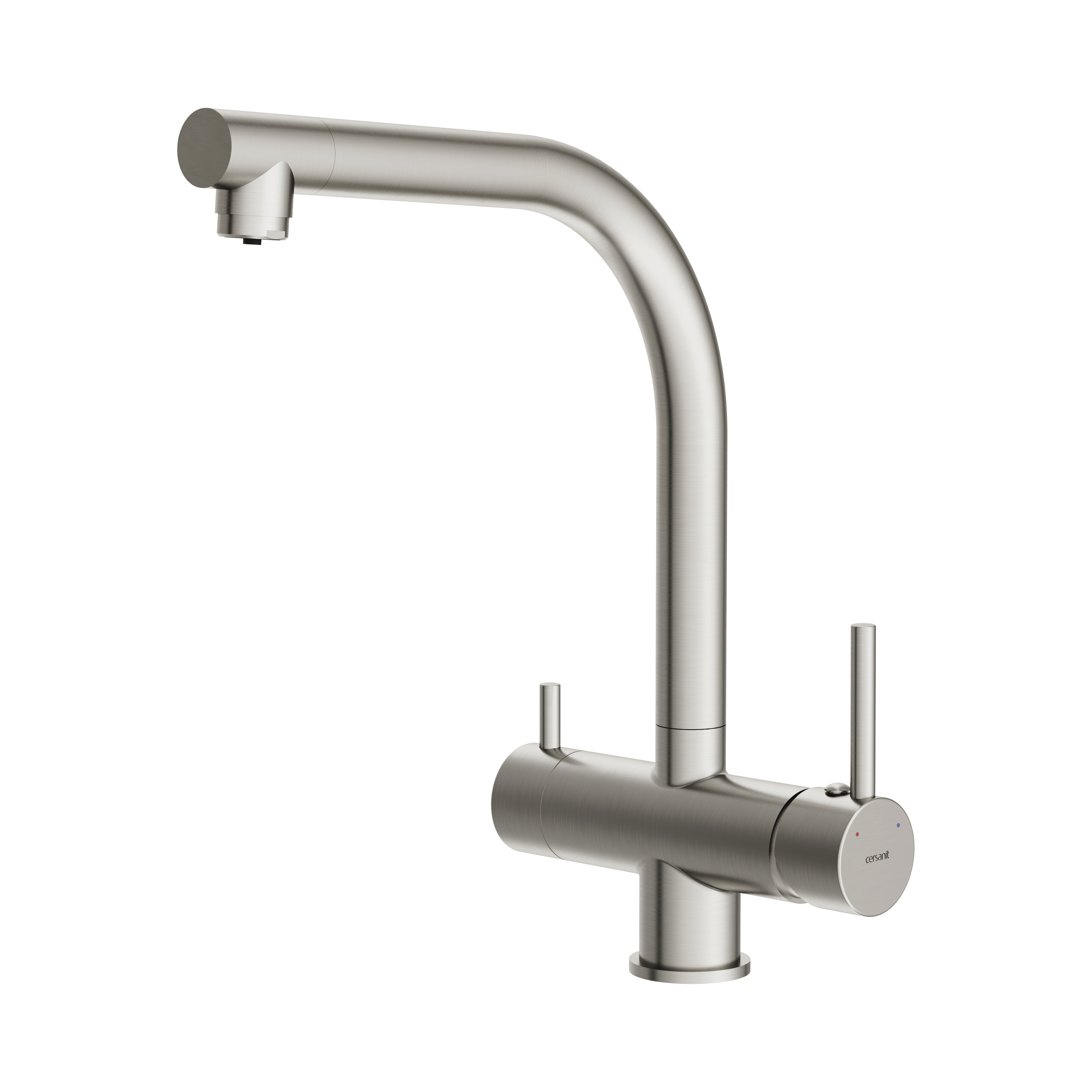 Смеситель для кухни Cersanit CREA однорычажный с фильтром сатин (68224)