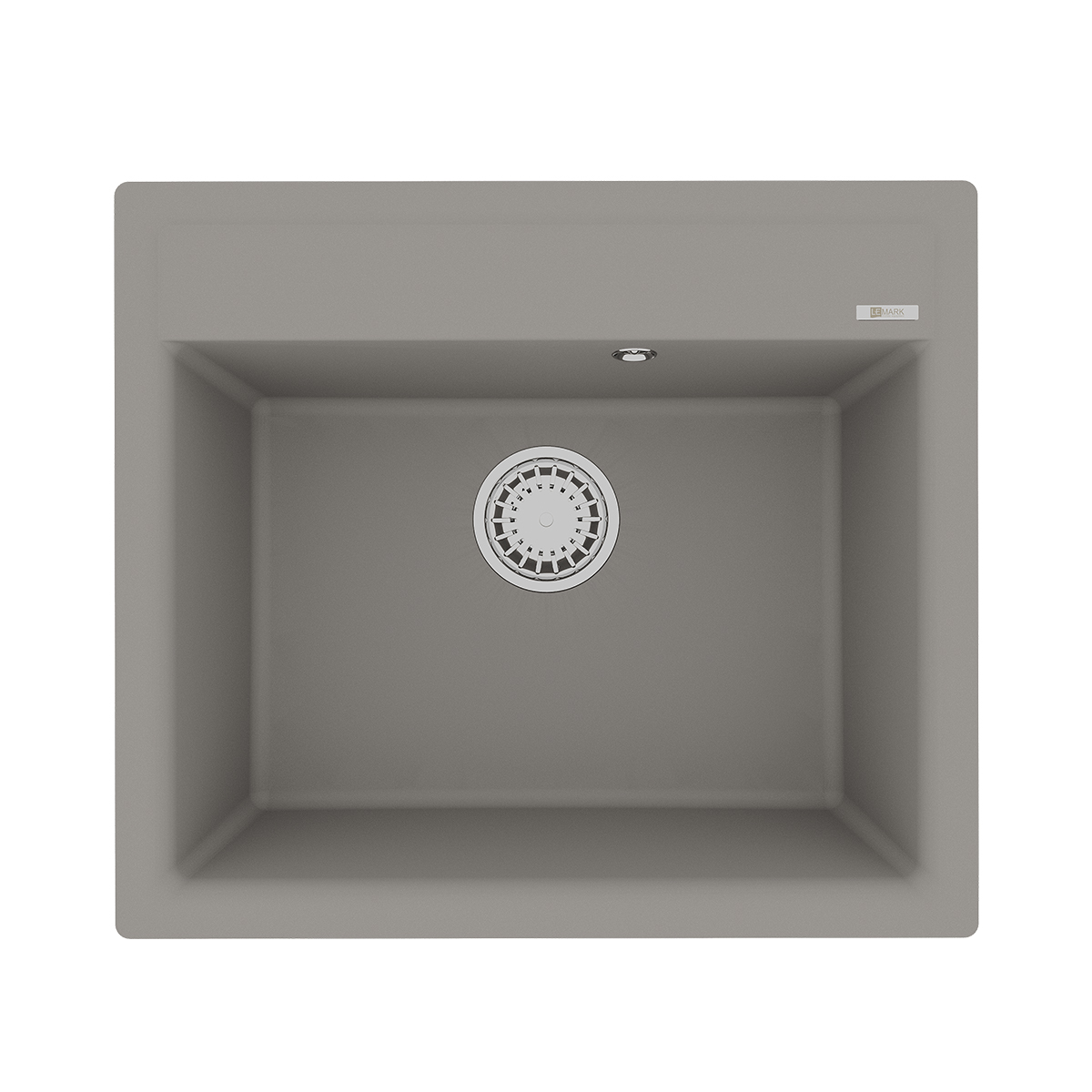 Кухонная мойка Lemark HANKA 570 врезная прямоугольная из кварцгранита цвет: Грей (9910015)