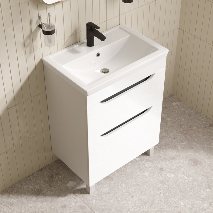 Тумба с умывальником, напольная, 60 см, белый, Ray, IDDIS, RAY60WFi95K - фото 6