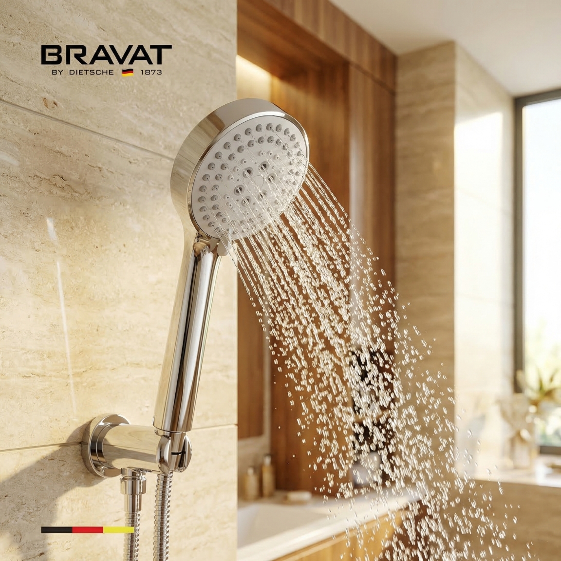 Лейка для душа цвет хром BRAVAT (D2255CP-SW) - фото 3