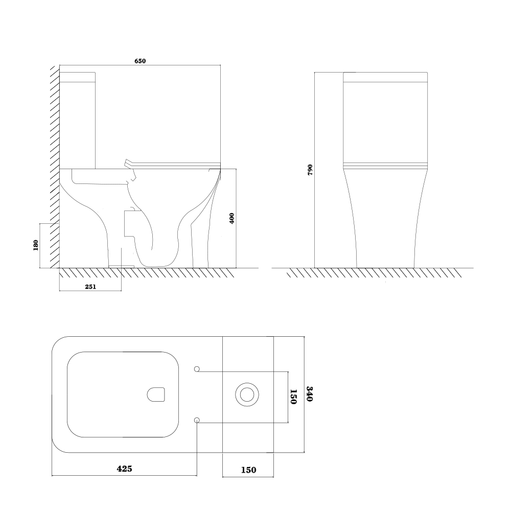 Унитаз-компакт OLIVE'S белый, сиденье дюропласт PORTO (PR31126DP) - фото 3