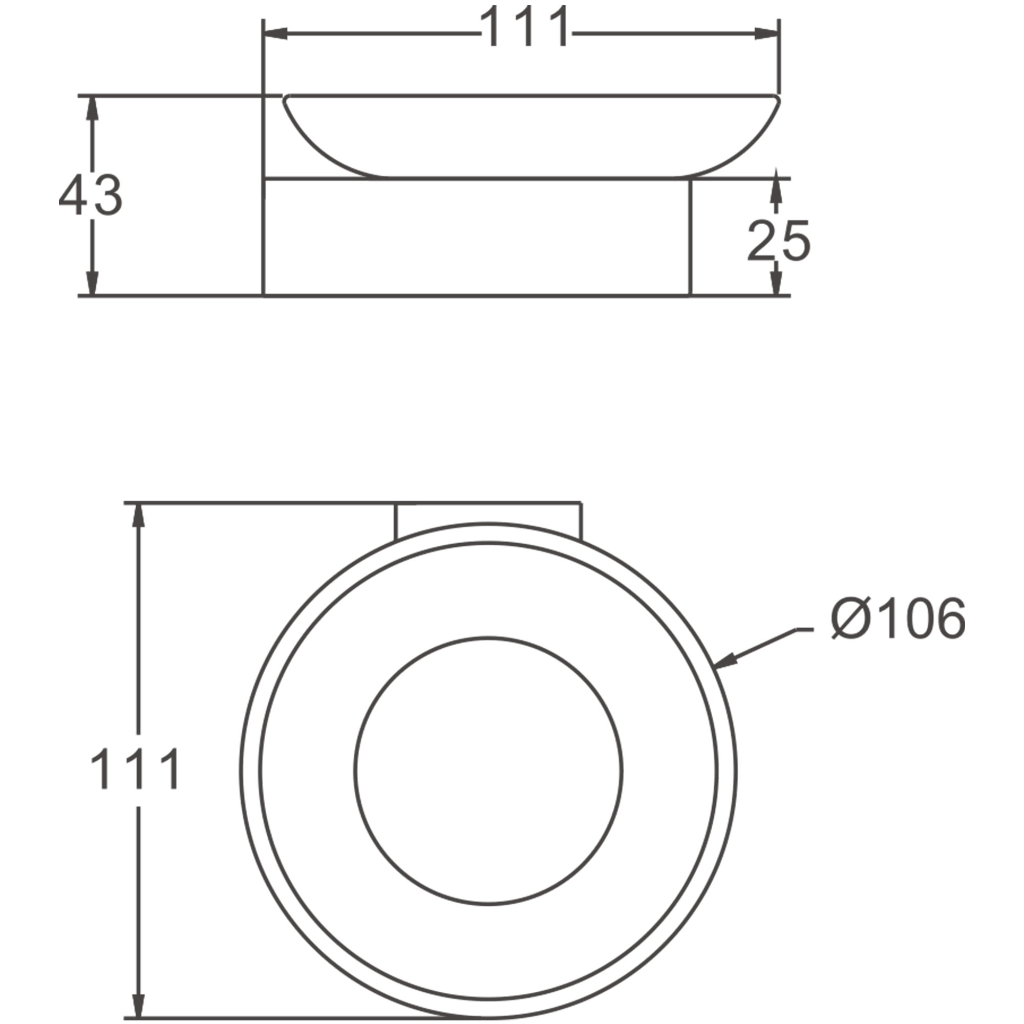 Мыльница BELZ белый (B91002) Мыльница BELZ белый (B91002) - фото 2