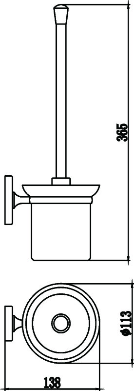 Туалетный ёршик с настенным держателем Savol 70 (S-007094) - фото 2
