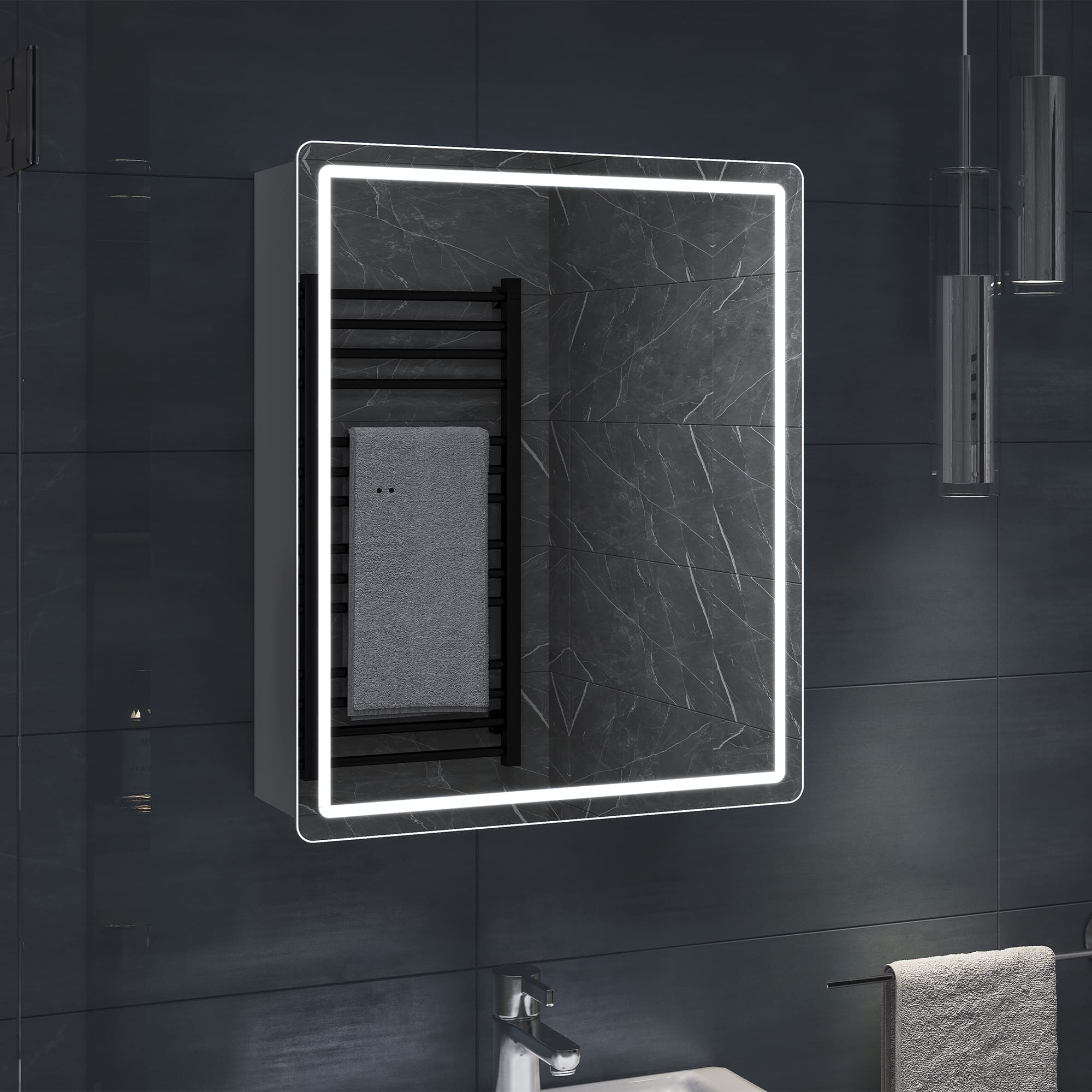 Зеркальный шкаф VIGO Geometry Classic 500 с зеркалом (453) - фото 15