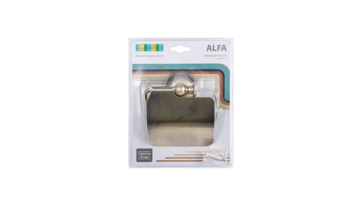 Бумагодержатель с крышкой Grampus Alfa (GR-9510) - фото 2