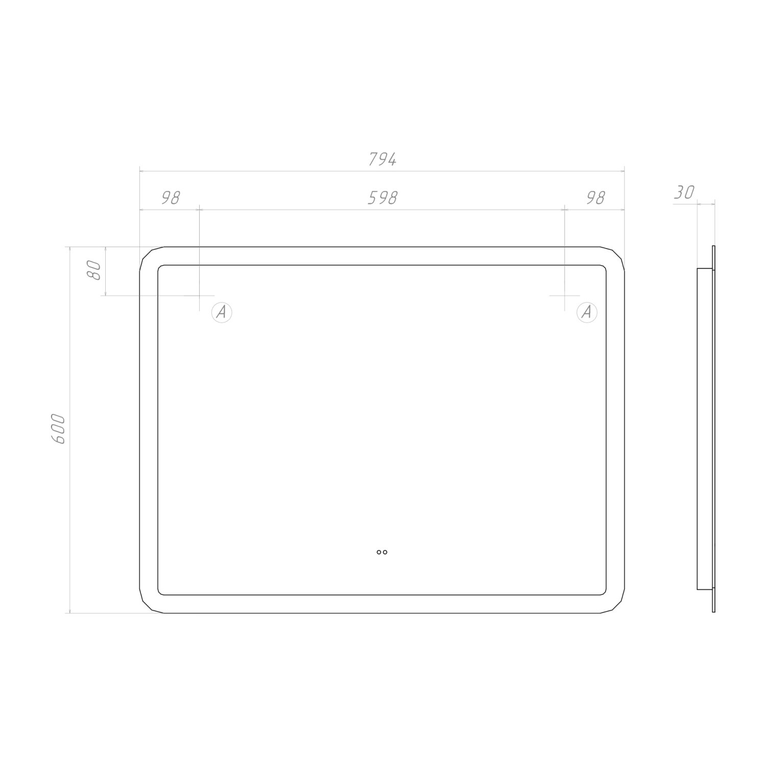 Зеркало VIGO Wing Classic 800 (82) - фото 3