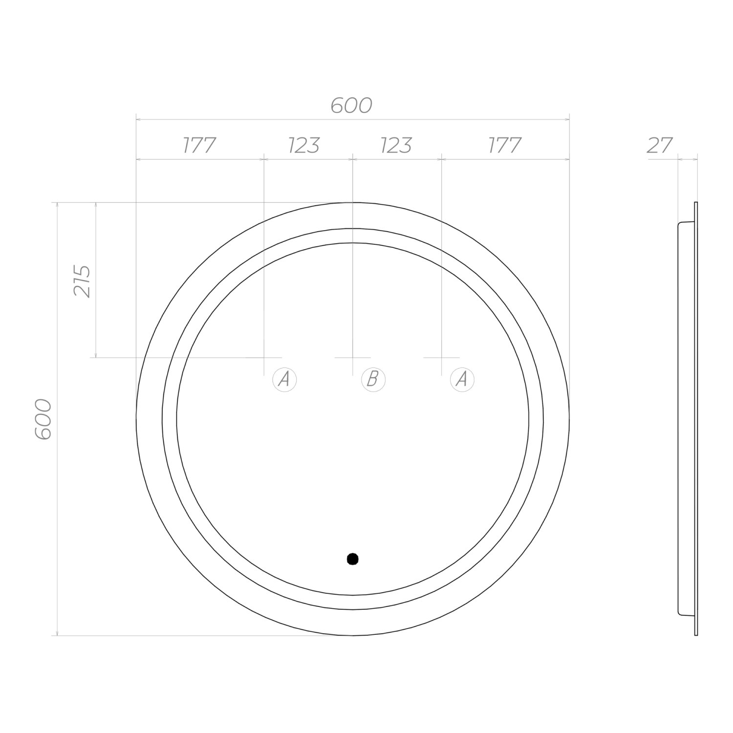 Зеркало VIGO Holly Classic 600  (z.HOL.60 Classic) - фото 3