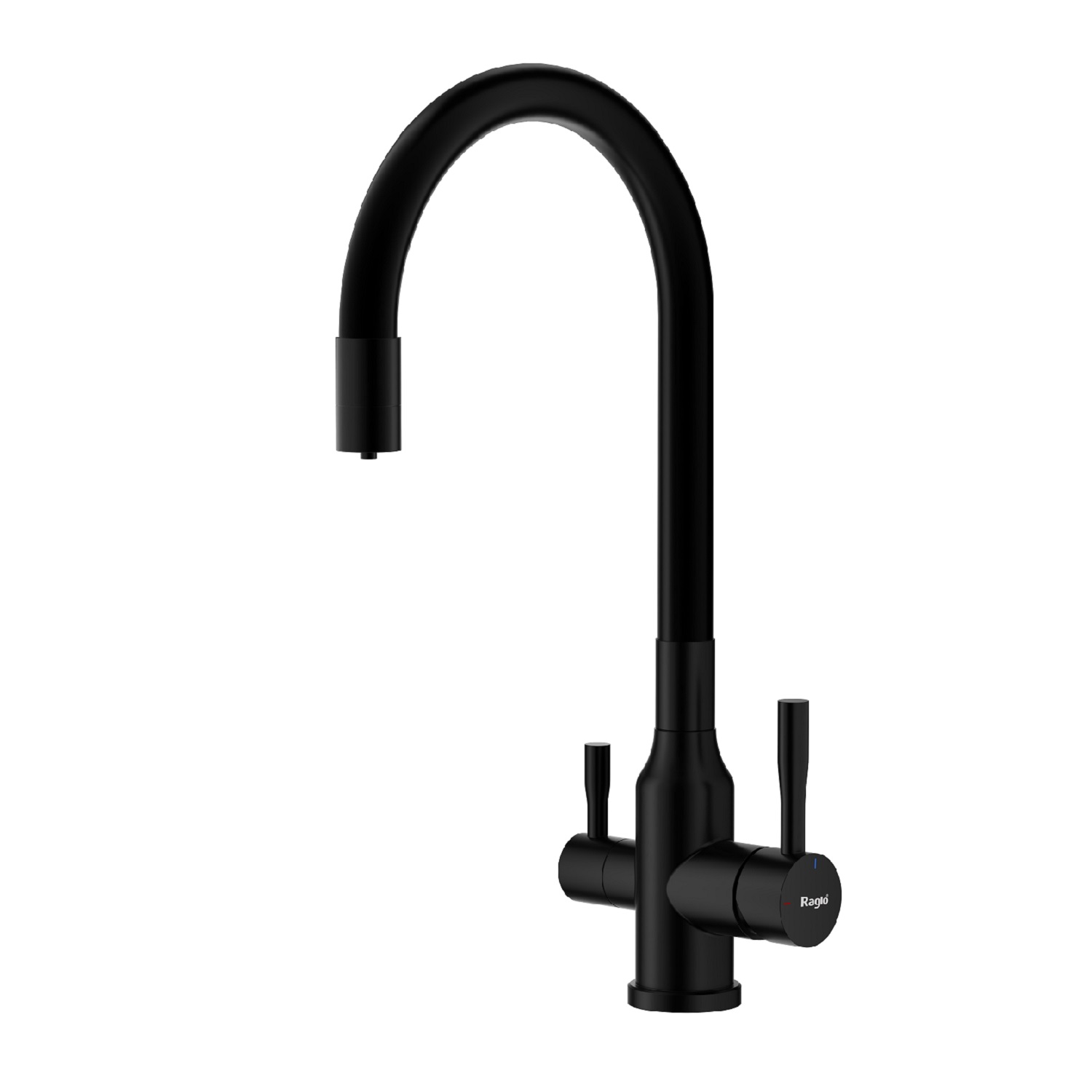 Смеситель Raglo для кухни с подключением к фильтру излив гибкий поворотный, черный (R81.64.06)
