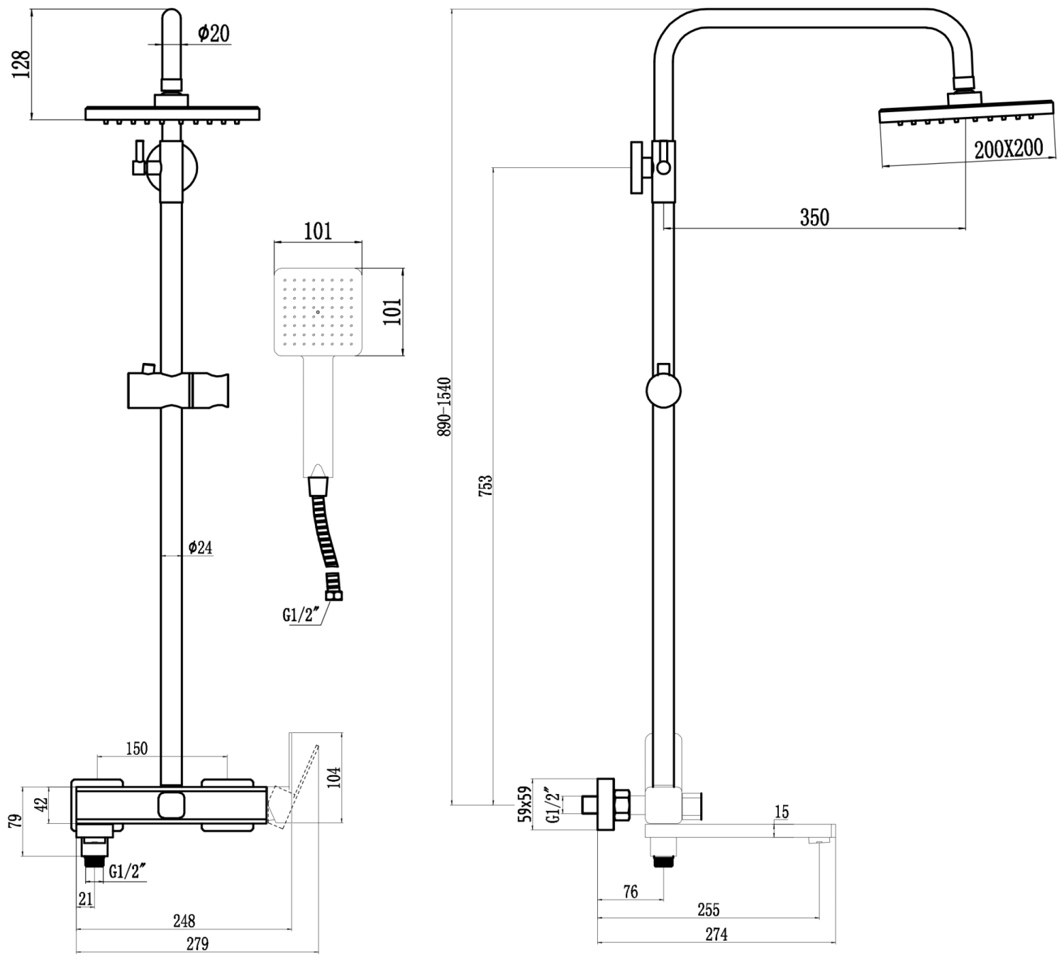Душевая система Fmark (FS8745-22HB) - фото 2
