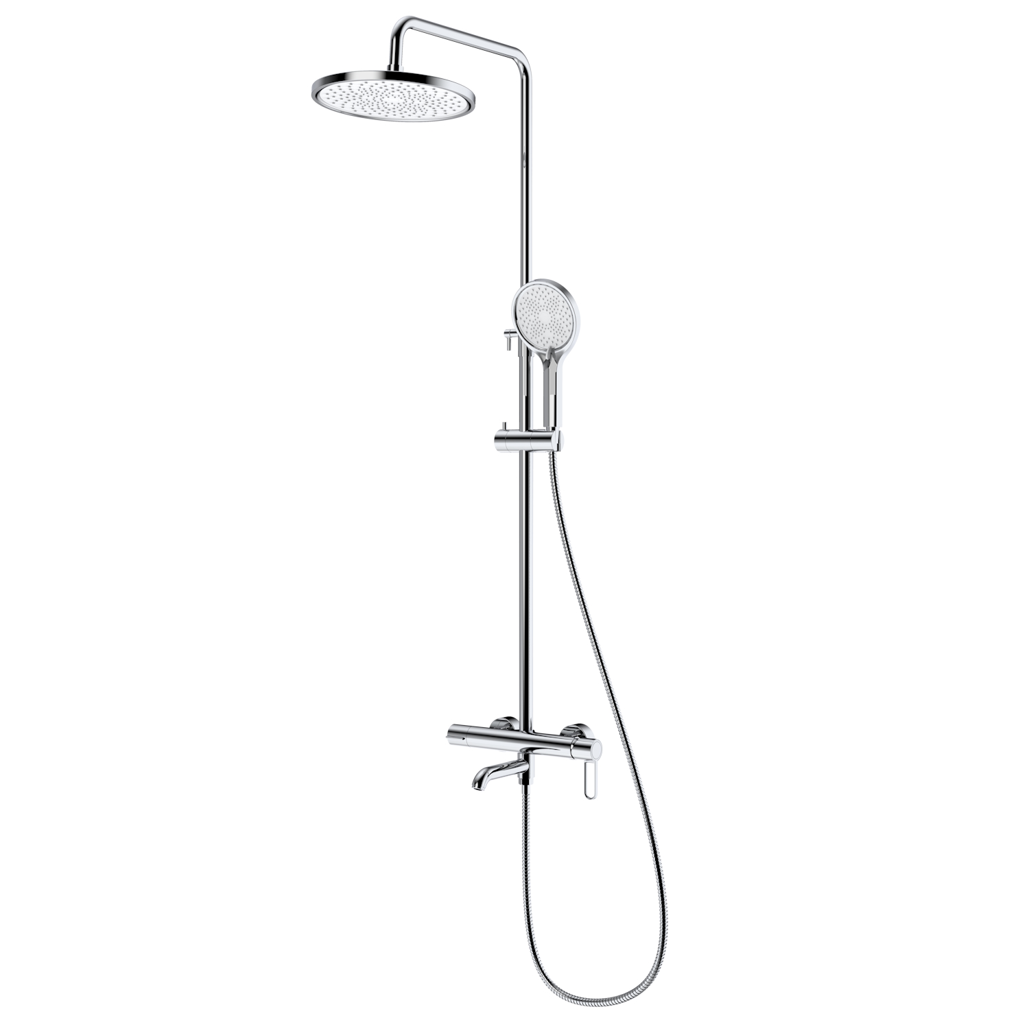 Душевая система Splenka для ванны и душа поворотный излив 19 см, хром (S03.24)