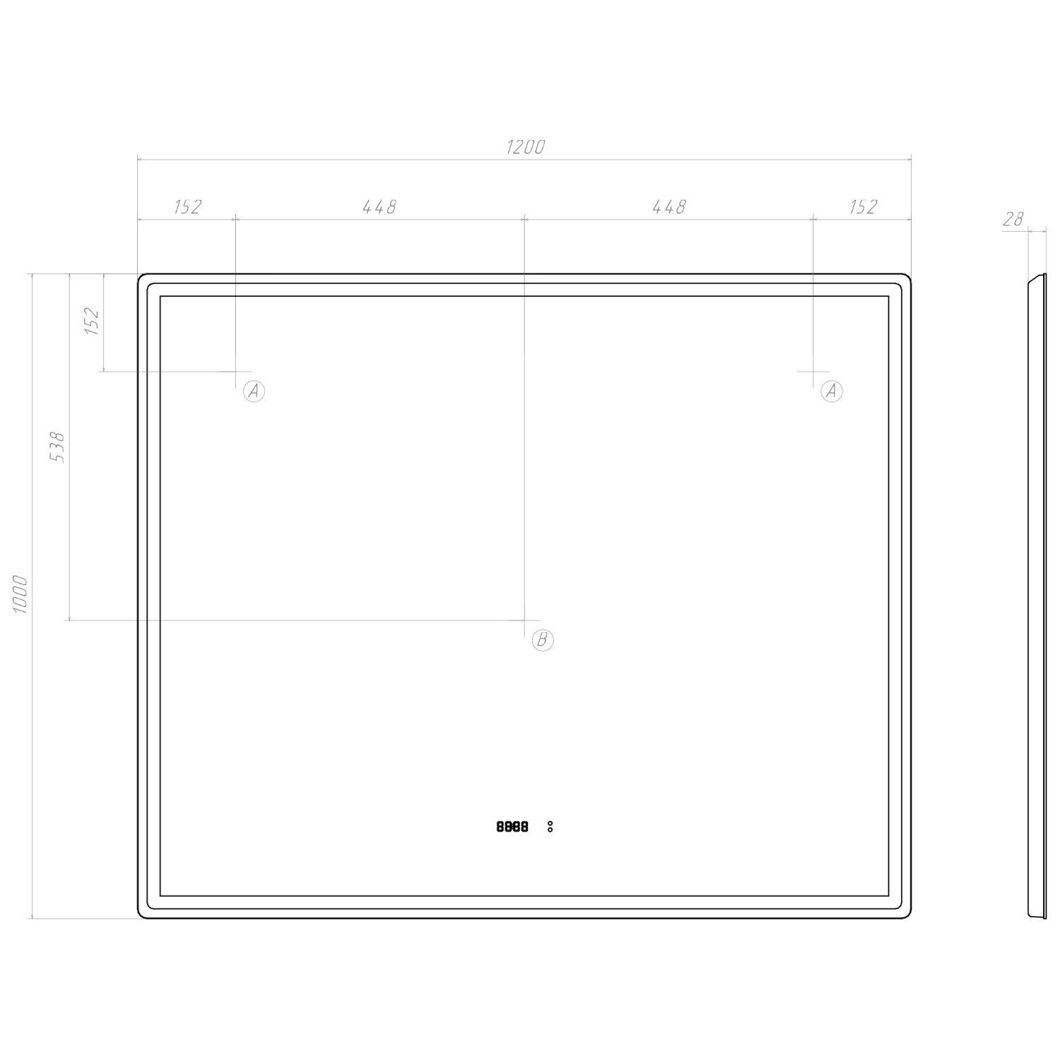 Зеркало VIGO Roberta Luxe 1200 (296) - фото 3
