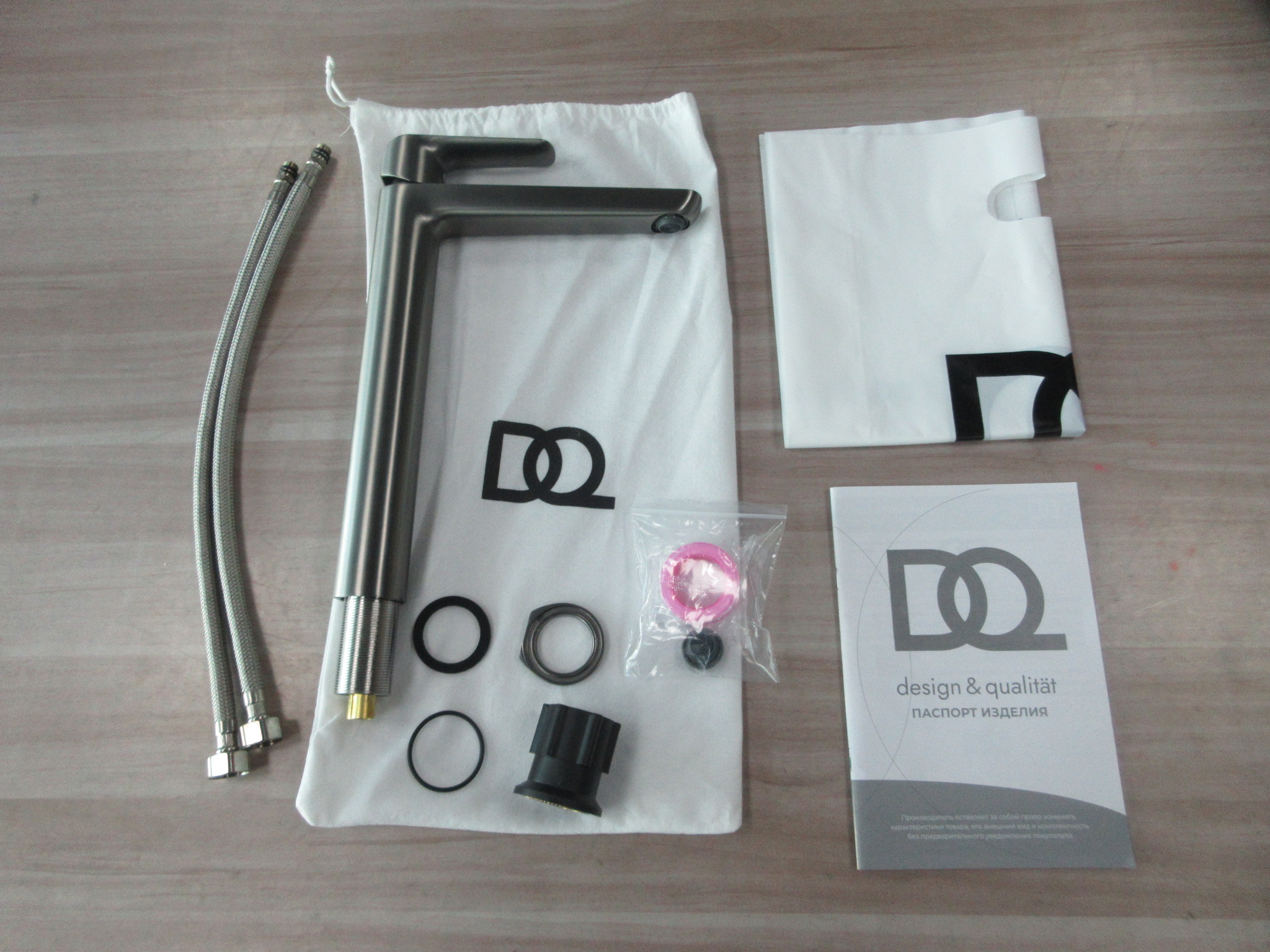 Смеситель для раковины высокий DQ Düsseldorf графит (DA1722006) - фото 6