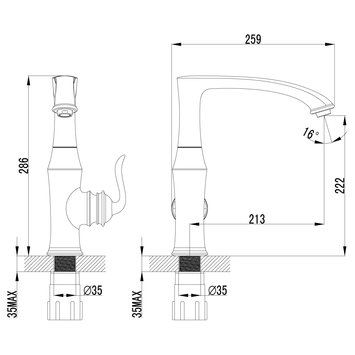 Смеситель для кухонной мойки Lemark Brava (LM4705G) - фото 3