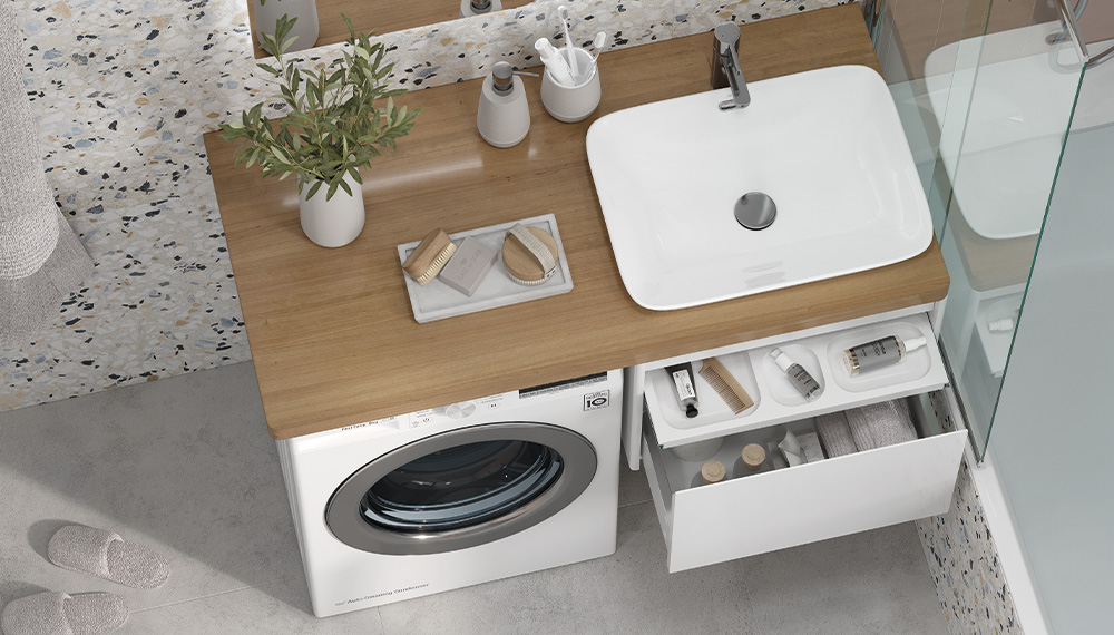 Тумба подвесная Velvex Klaufs 56*60.1Y (белый) под столешницу (tp.KLA.56.1Y) - фото 4
