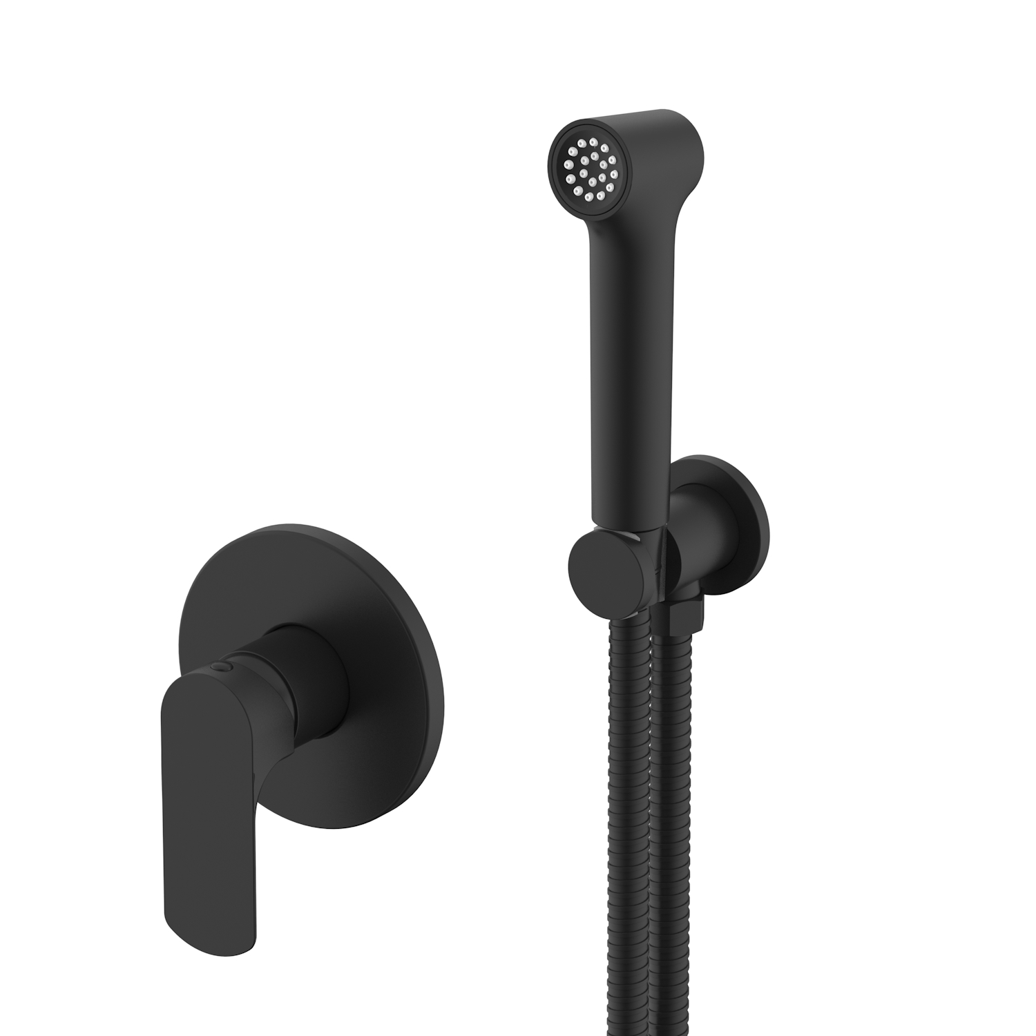 Смеситель Raglo с гигиеническим душем встраиваемый, черный (R03.53.06) - фото 1