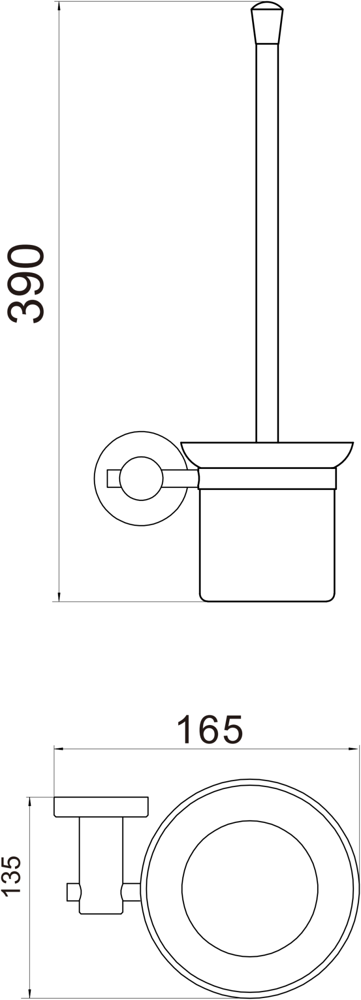 Туалетный ёршик с настенным держателем Savol (S-005694C) - фото 2