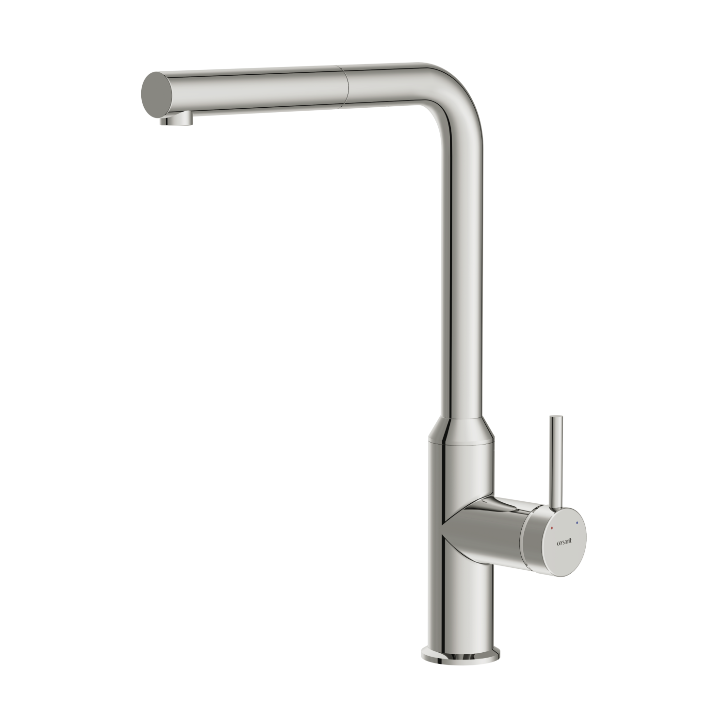 Смеситель для кухни Cersanit FLAVIS однорычажный с выдвижным изливом хром (64860)