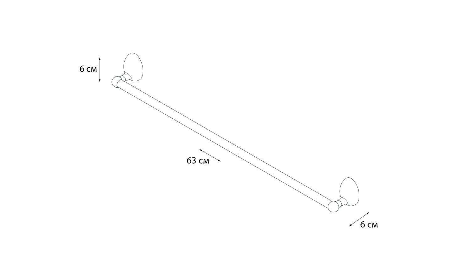 Полотенцедержатель трубчатый Grampus Briz GR-3001 - фото 3