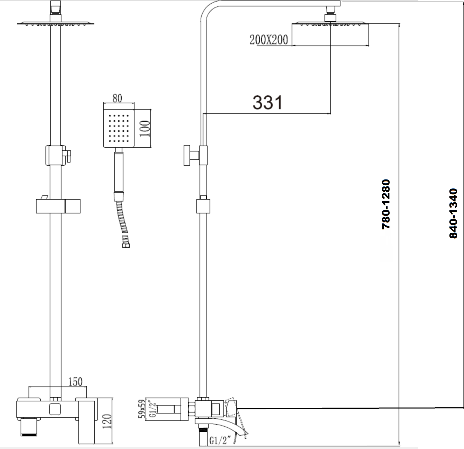 Душевая стойка Fmark (FS8645-1) - фото 2