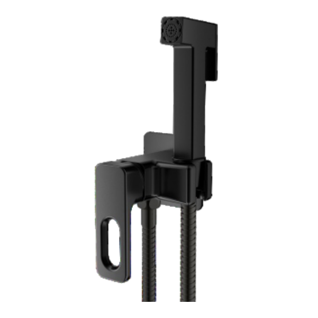 Смеситель Raglo с гигиеническим душем встраиваемый, черный (R51.52.06) - фото 1