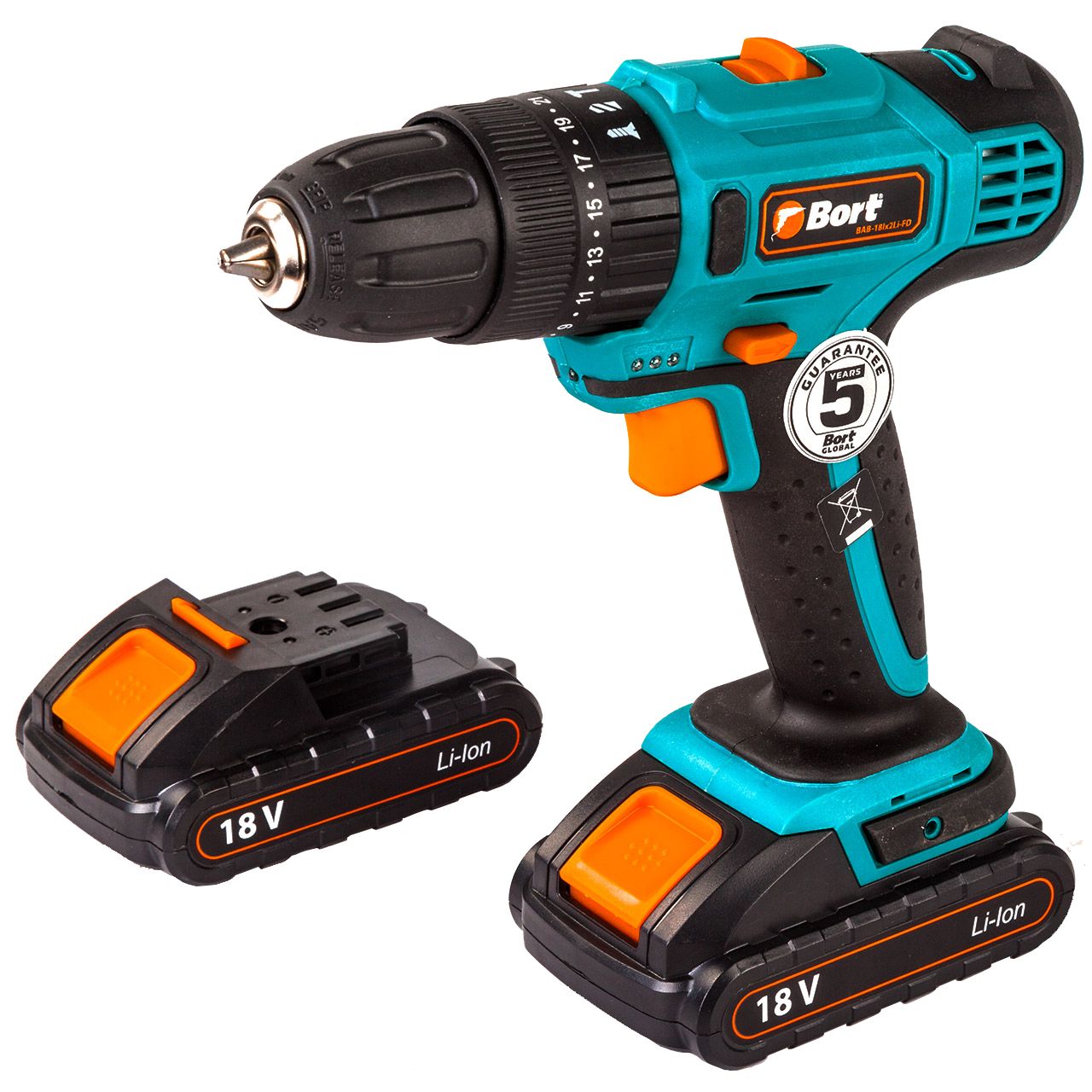 Дрель-шуруповерт аккумуляторная Bort BABort B-24x2Li-XDK (2x2,0А.ч) (91275998) Дрель-шуруповерт аккумуляторная Bort BABort B-24x2Li-XDK (2x2,0А.ч) (91275998) - фото 2