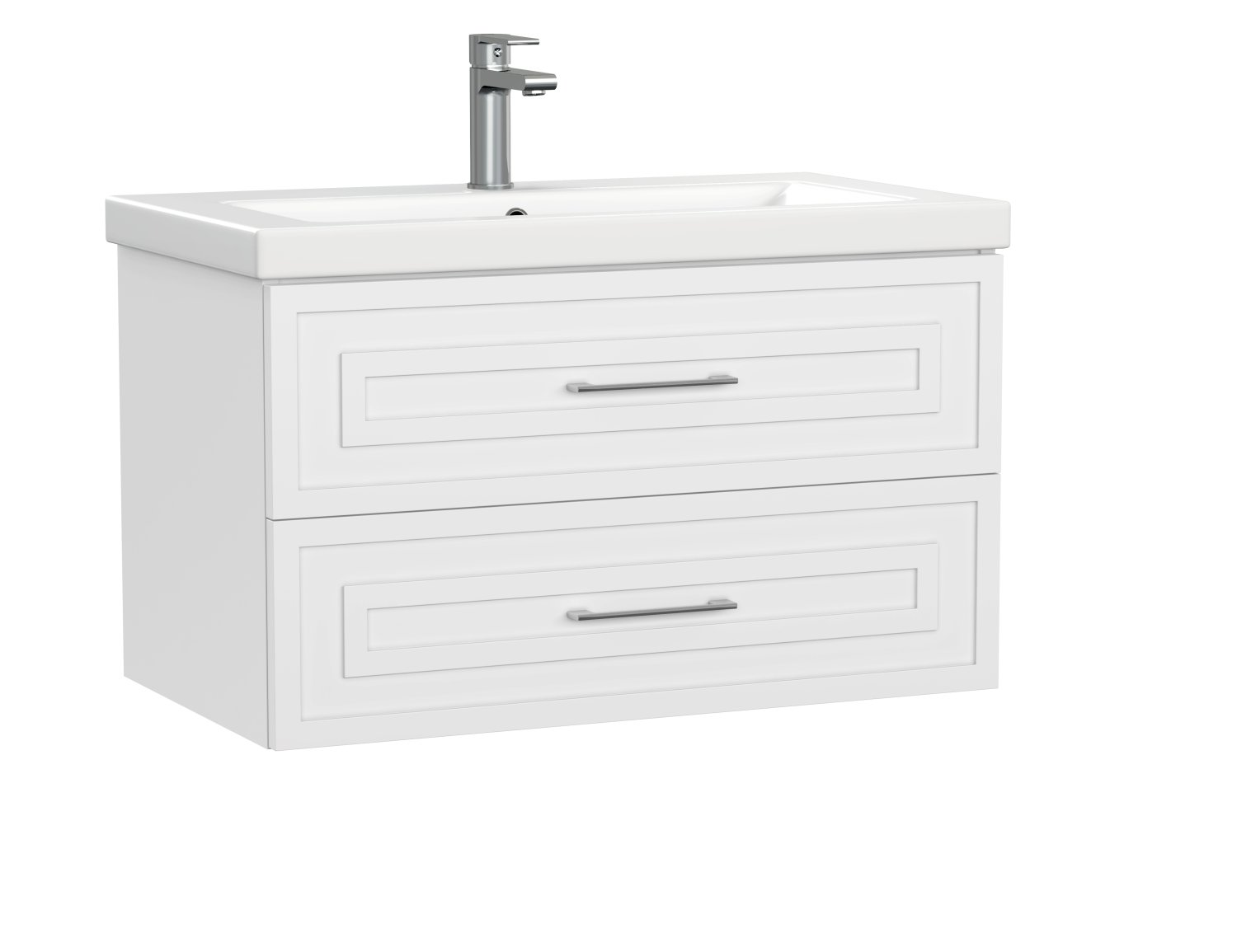 Тумба под раковину подвесная Cersanit CLASSIC 80 для COMO 80 белый матовый (69090)