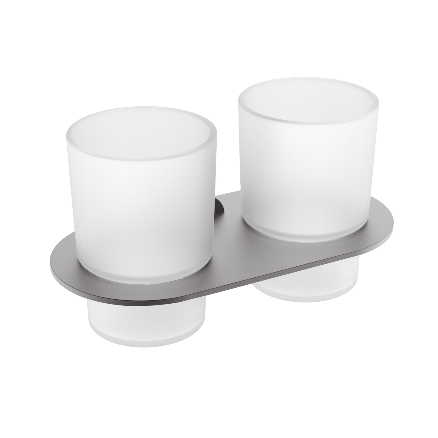 Стакан для зубных щеток с держателем Raglo двойной, графит (R300.08.09)