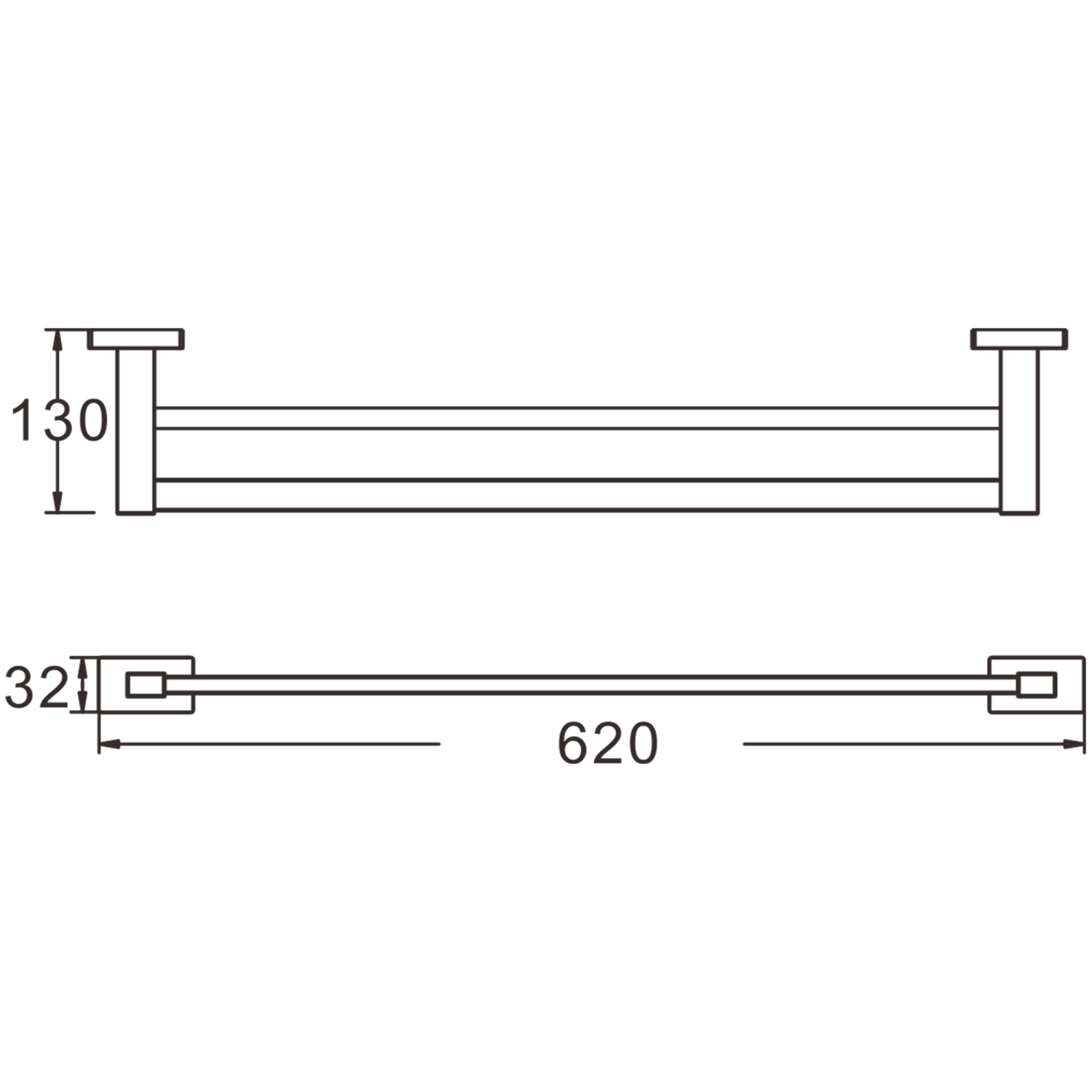 Держатель для полотенец двойной BELZ (B90209) - фото 2