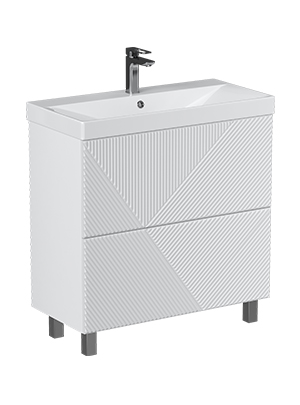 Тумба напольная Velvex Edge 70.2Y, белый глянец (tn.EDG.9696.70.2Y белый глянец) - фото 1