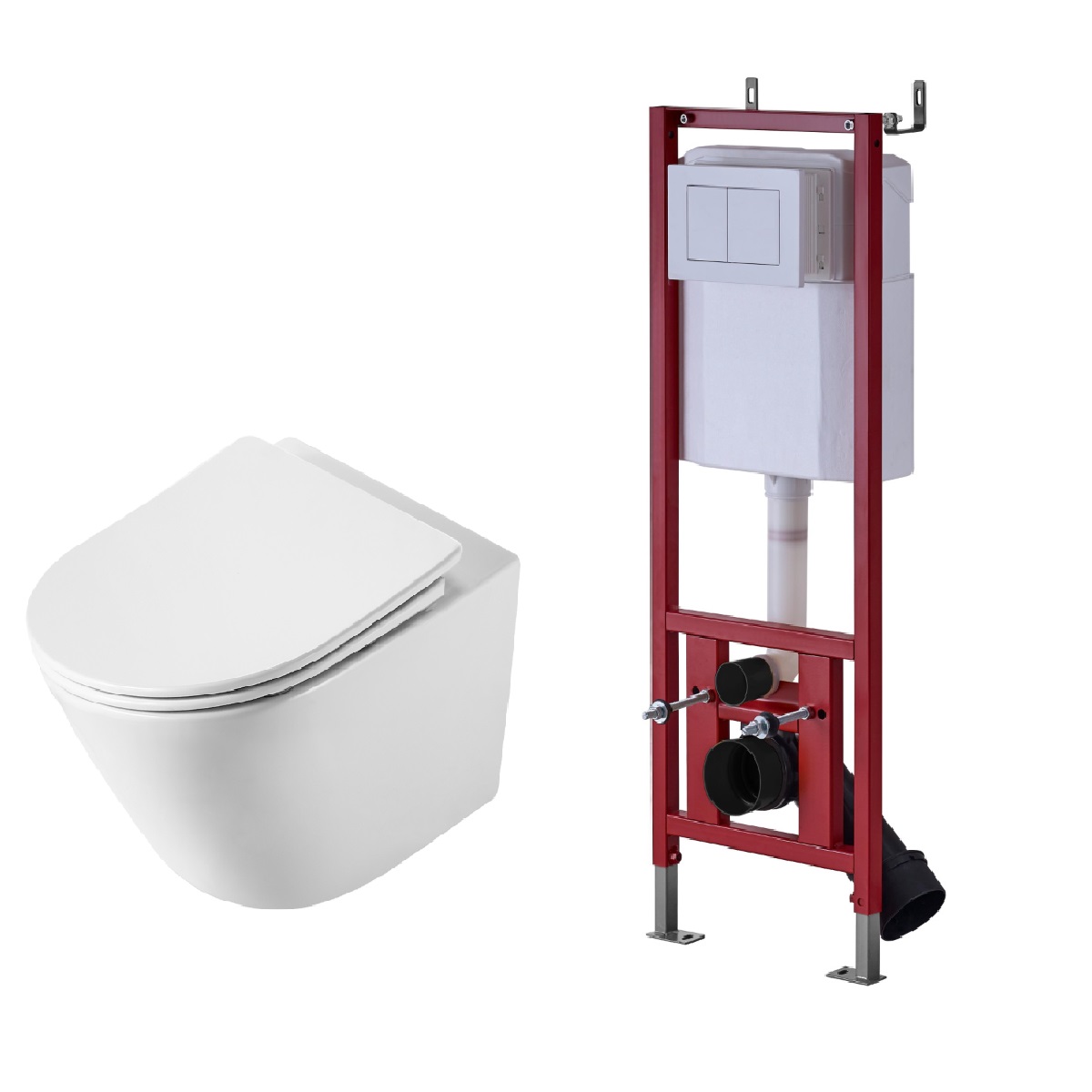 Комплект DQ унитаз DT1476516, инсталляция с клавишей DI8640116 (DS1471603) - фото 1