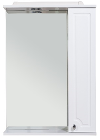 Зеркало RUSH со шкафчиком CRETE 75 Белый глянец  (CRM35075W)