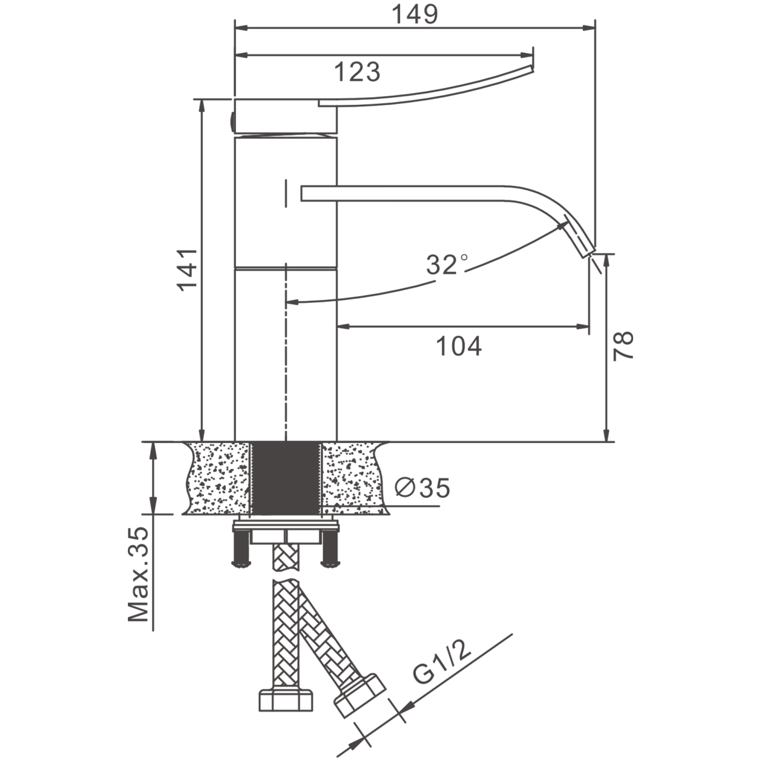 Смеситель для раковины BELZ черный (B10812-7) - фото 2