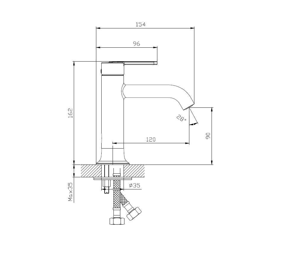 Смеситель для раковины DQ Köln хром (DA1752101) - фото 7