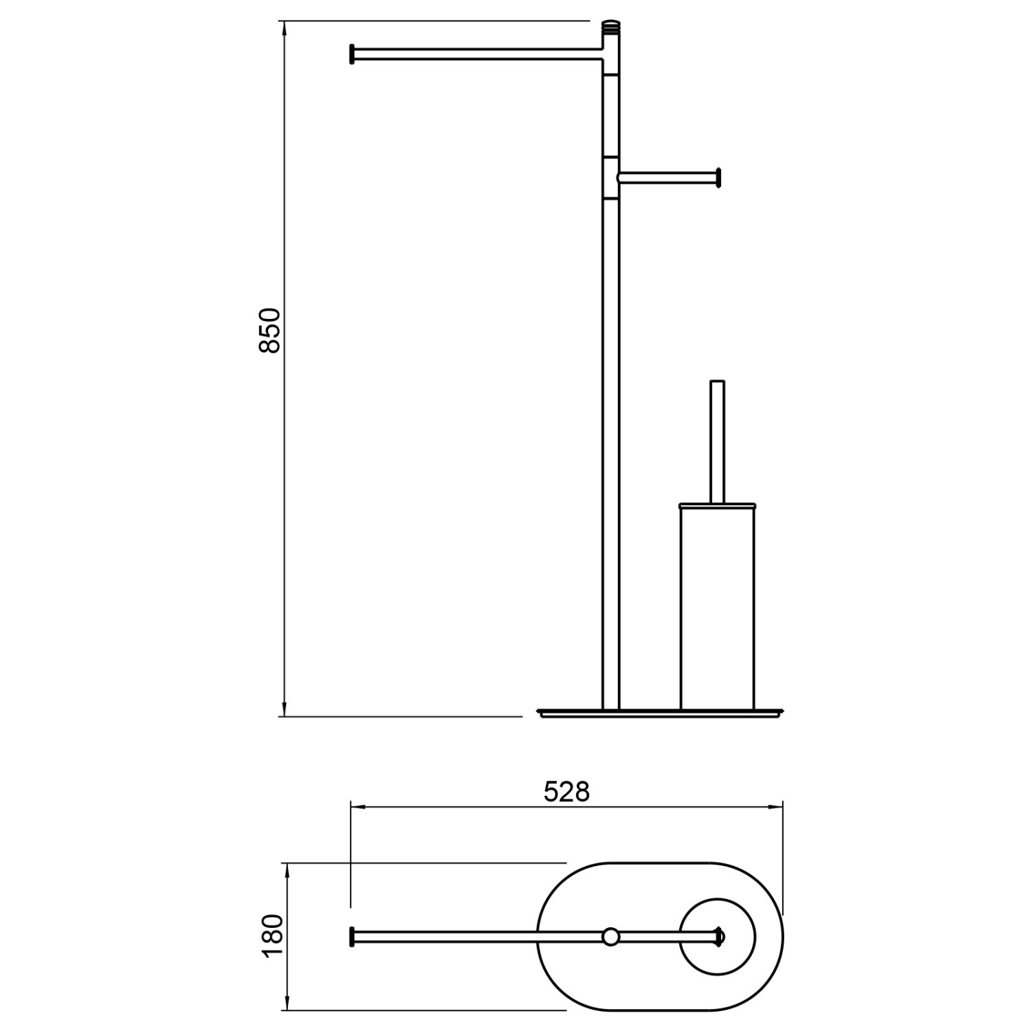 Стойка в ванную комнату Timo Saona розовое золото (13085/19) - фото 2
