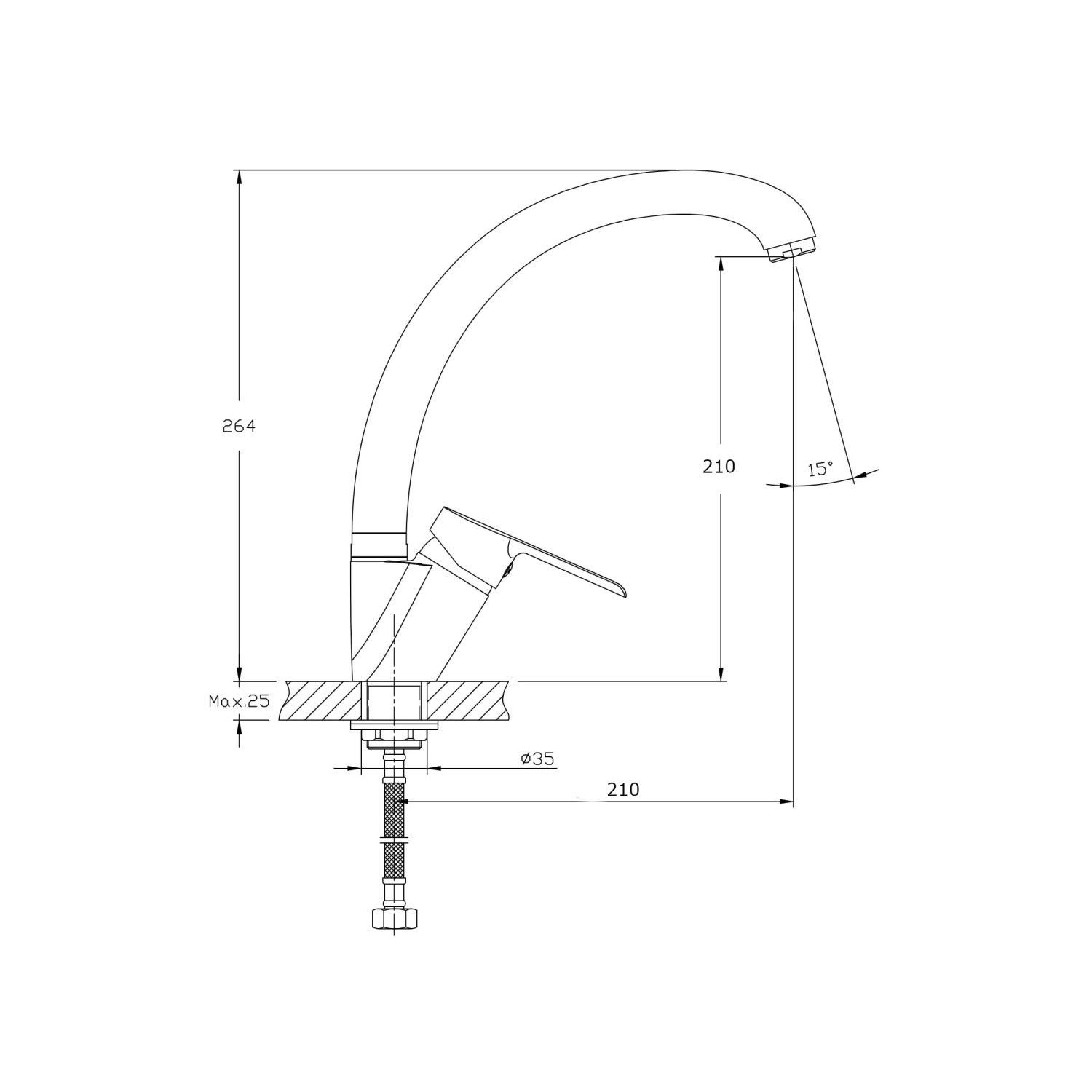 Смеситель для кухонной мойки RUSH Victoria (VI7135-22) - фото 2