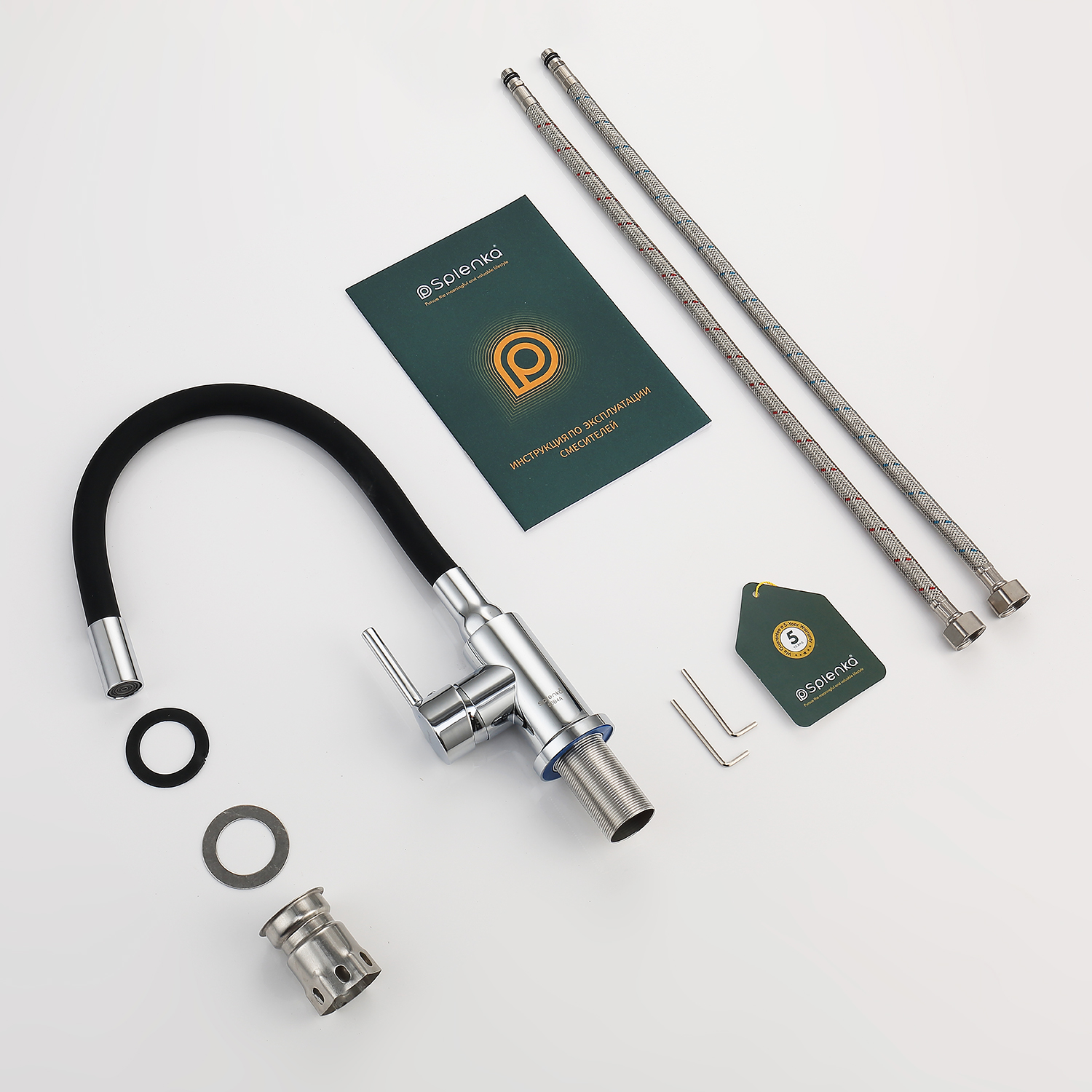 Смеситель Splenka для кухни с гибким изливом (S201.4406) - фото 8