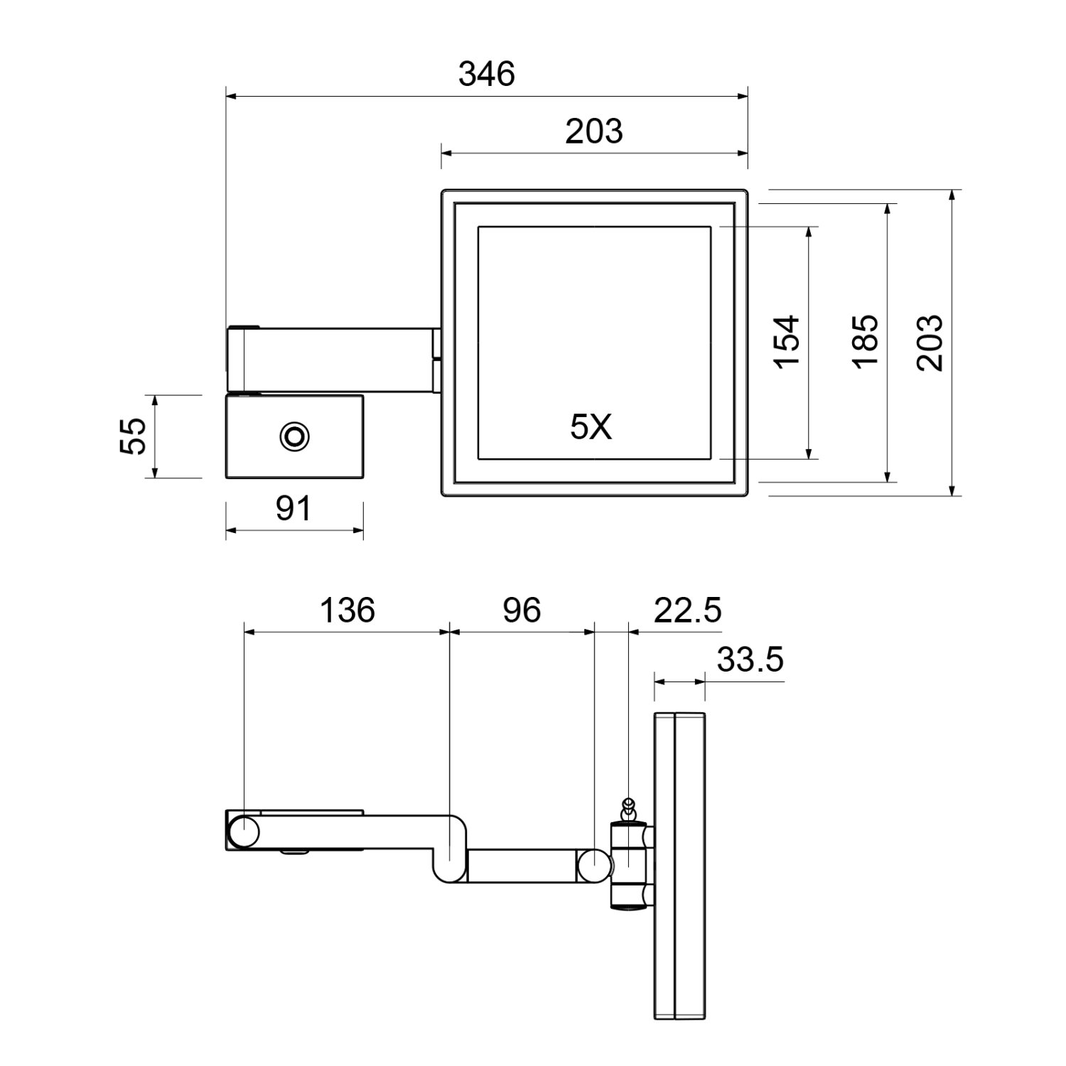 Зеркало с подсветкой Timo Selene хром (10076/00)  - фото 2