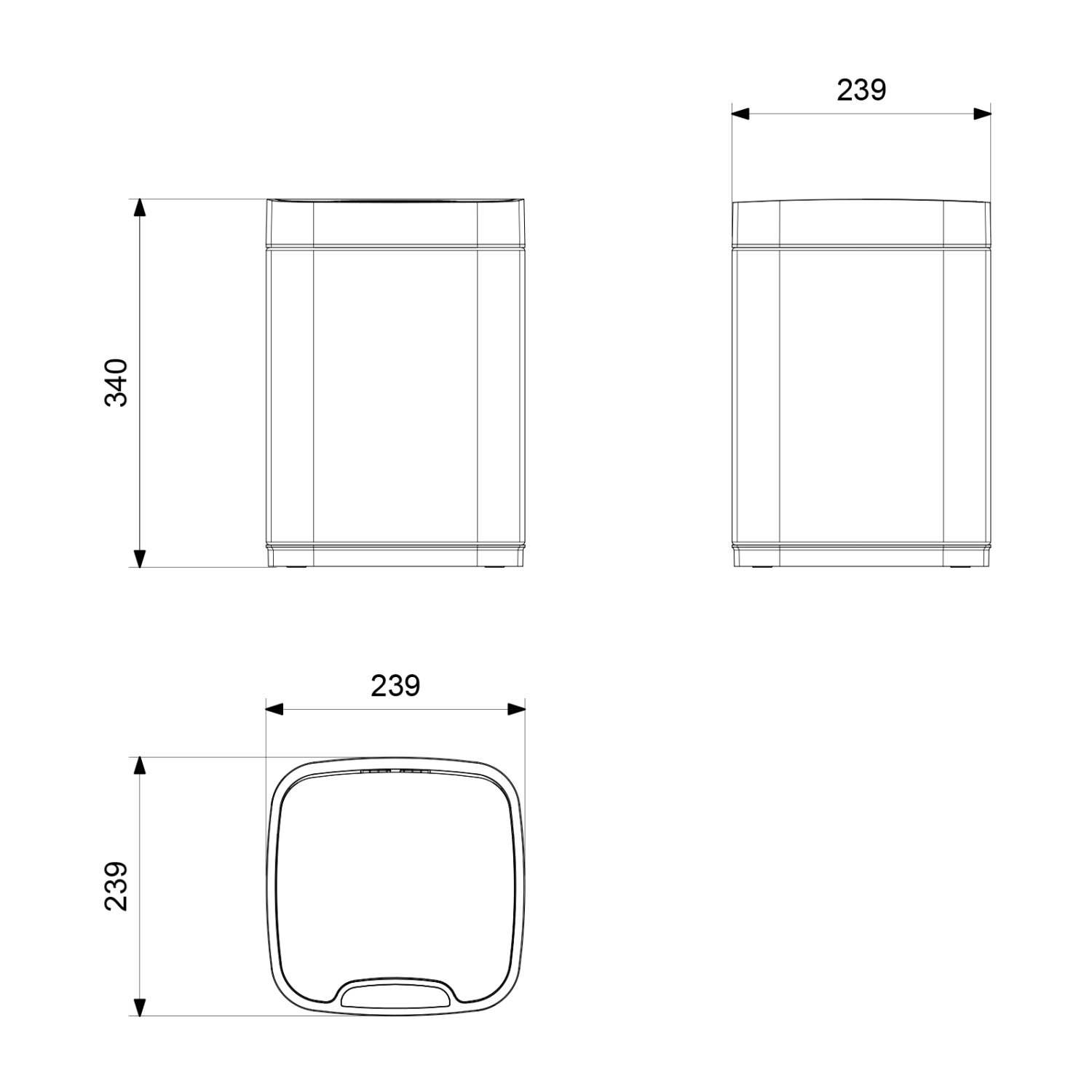 Ведро мусорное сенсорное Timo Petruma черный (15200/03) - фото 2
