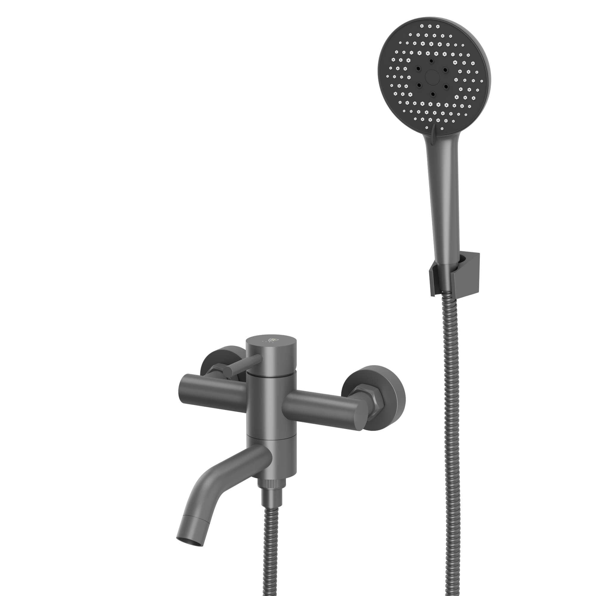 Смеситель для ванны с коротким изливом RUSH Melos (SUS1101-44Grey)