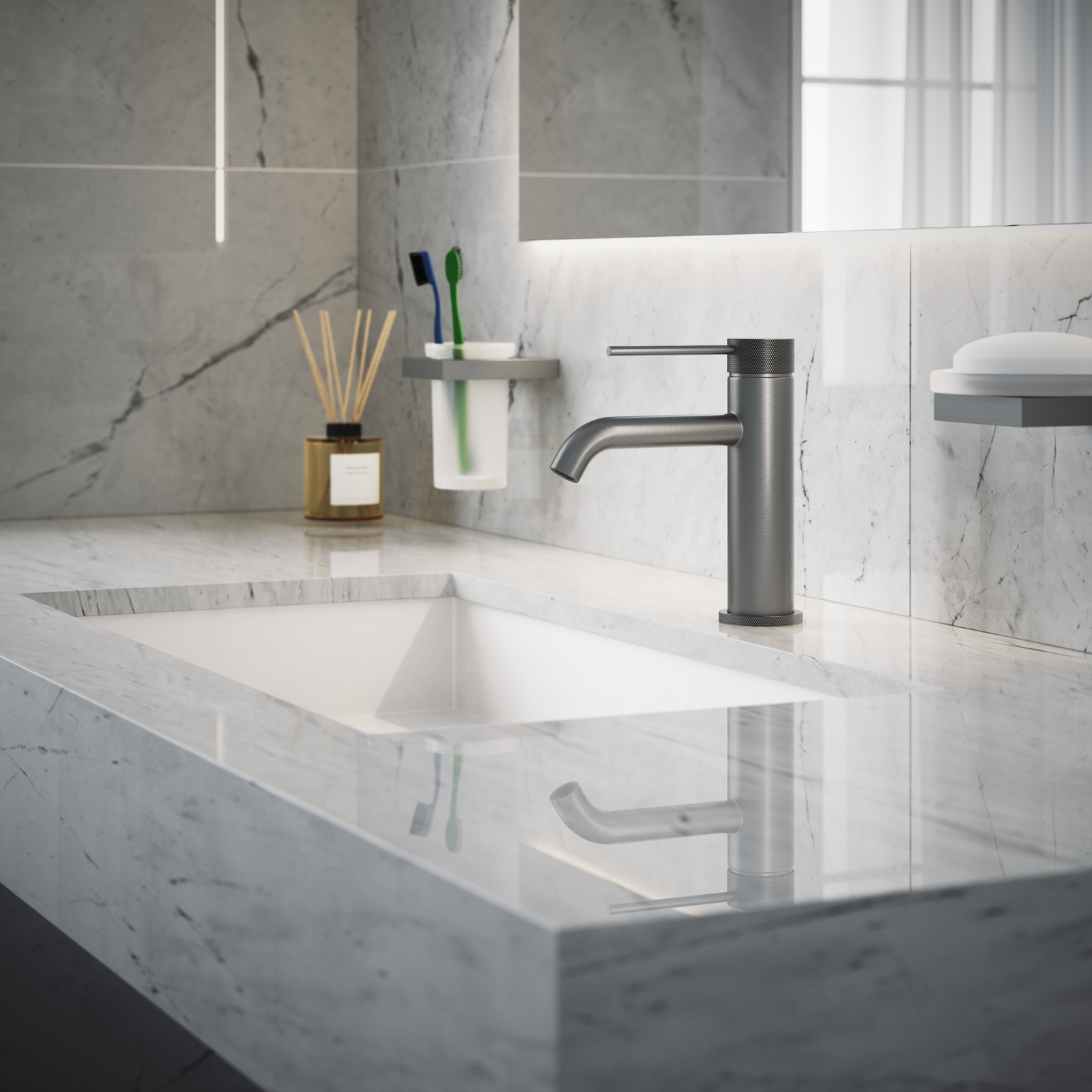 Смеситель для раковины Timo Saona черное золото (2461/18F) - фото 2