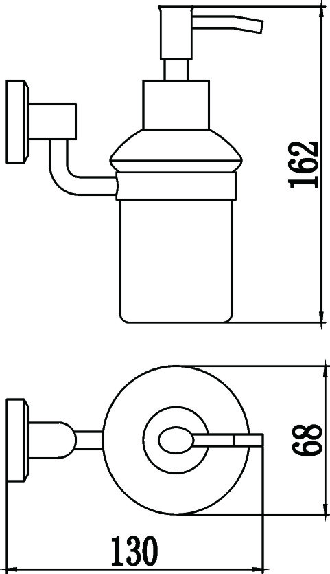 Дозатор для жидкого мыла с настенным держателем Savol 95 (S-009531) - фото 3