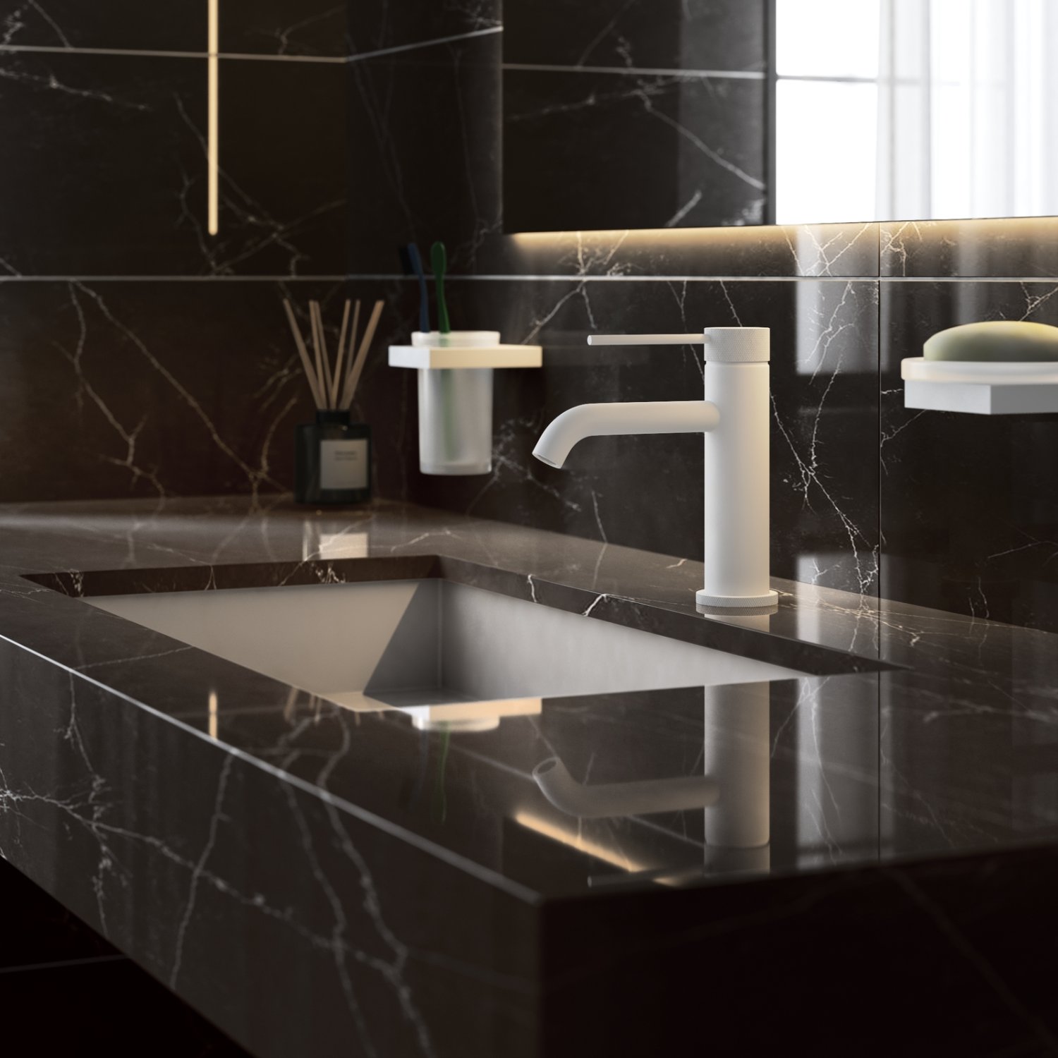 Смеситель для раковины Timo Saona белый матовый (2461/16F) - фото 2