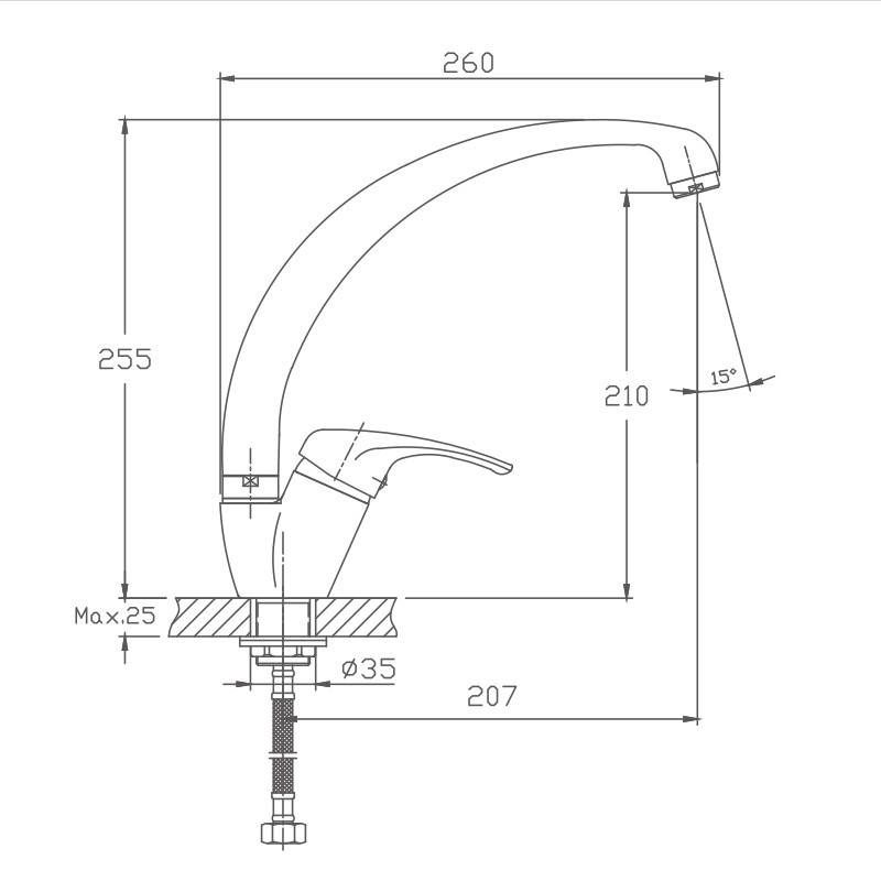 Смеситель для кухни Haiba (HB4113-11) - фото 2