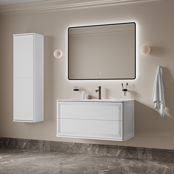 Тумба с умывальником, подвесная, 100 см, белый, Oxford Neo, IDDIS, (OXN10W0i95K) - фото 3