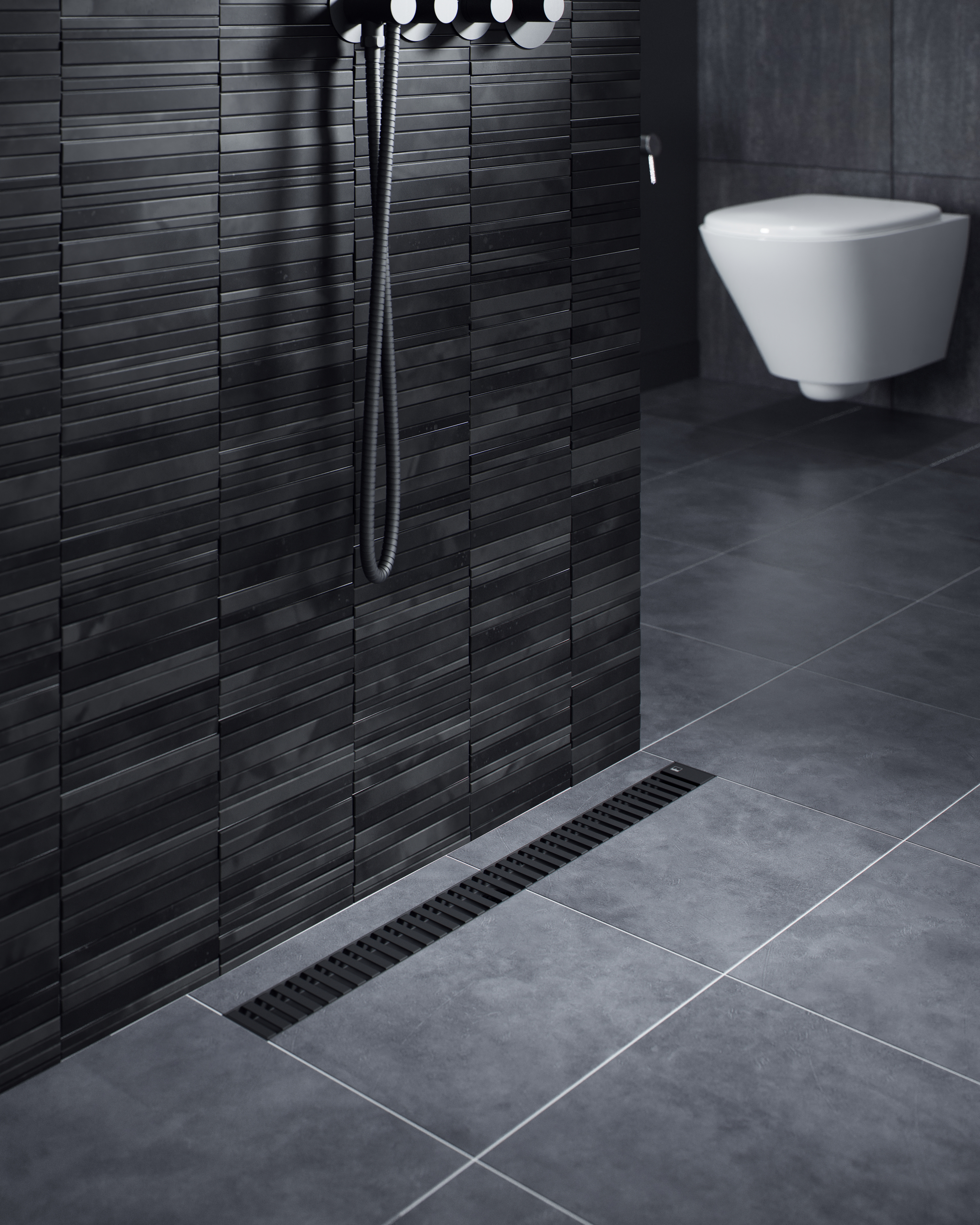 Душевой лоток TIMO Drain System 600 с вставкой "lines", Чёрный (DS230106/03) - фото 3